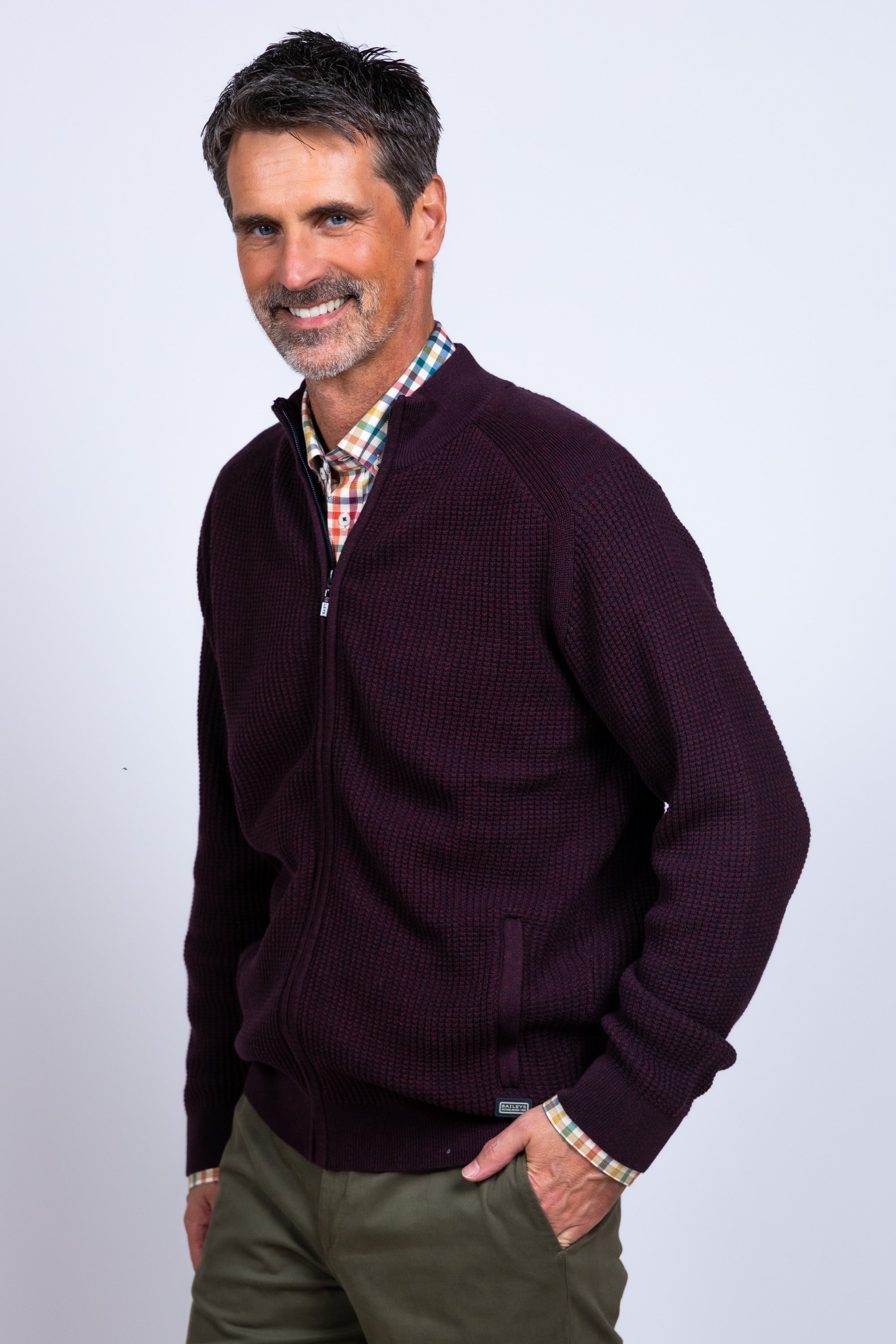 Vest met rits - Mauve/aubergine