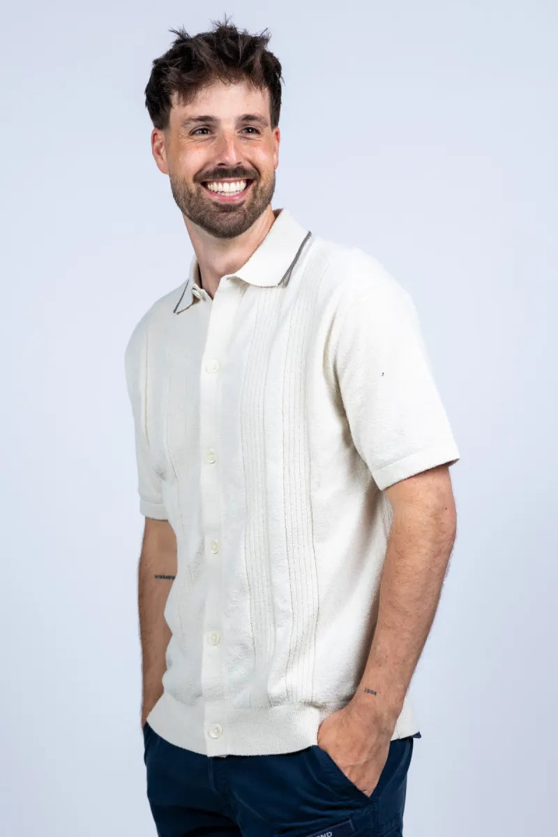 DSTREZZED DSTREZZED 421160 DSTREZZED 421160 Polo met knopen - Ecru