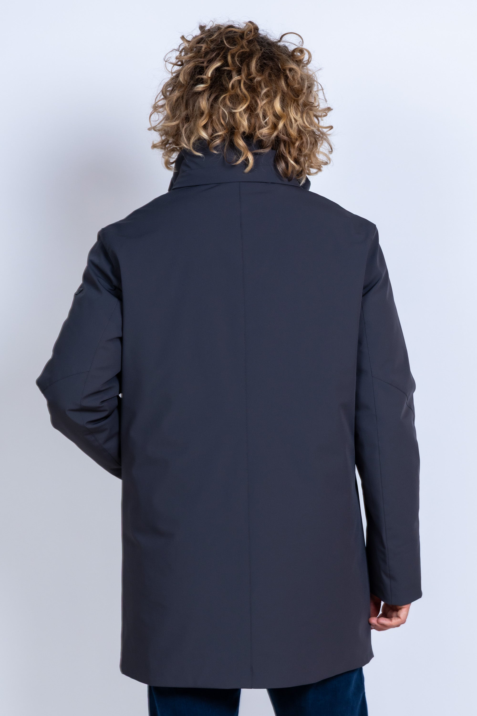 Winterjas met uitneembare kraag - Antraciet