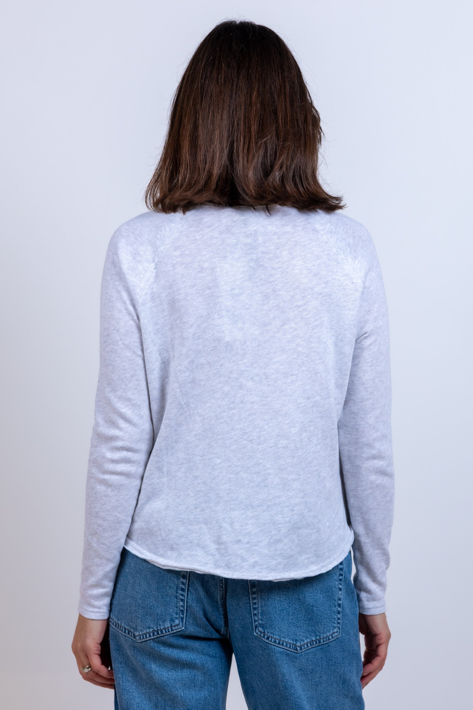 T-shirt met ronde hals - Lichtgrijs