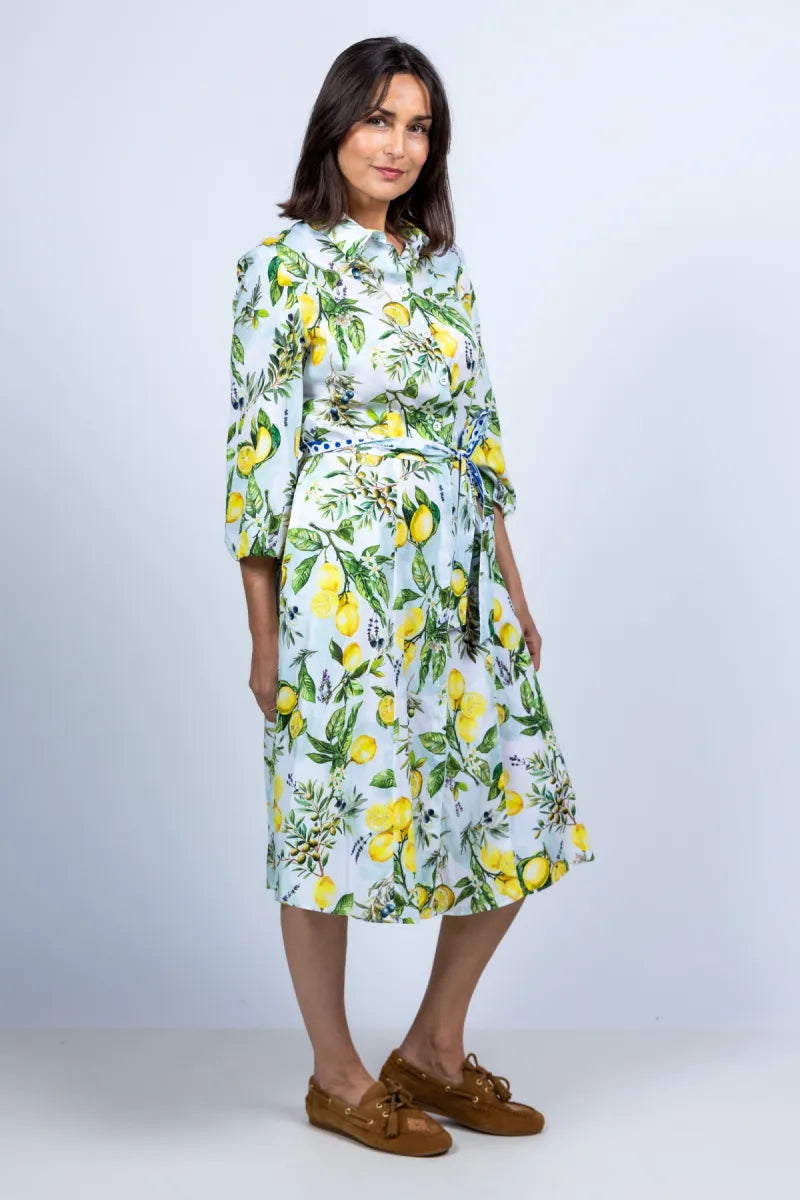 MARCCAIN COLLECTIE MARCCAIN COLLECTIE AA.21.10 W02 Jurk met knopen - Wit