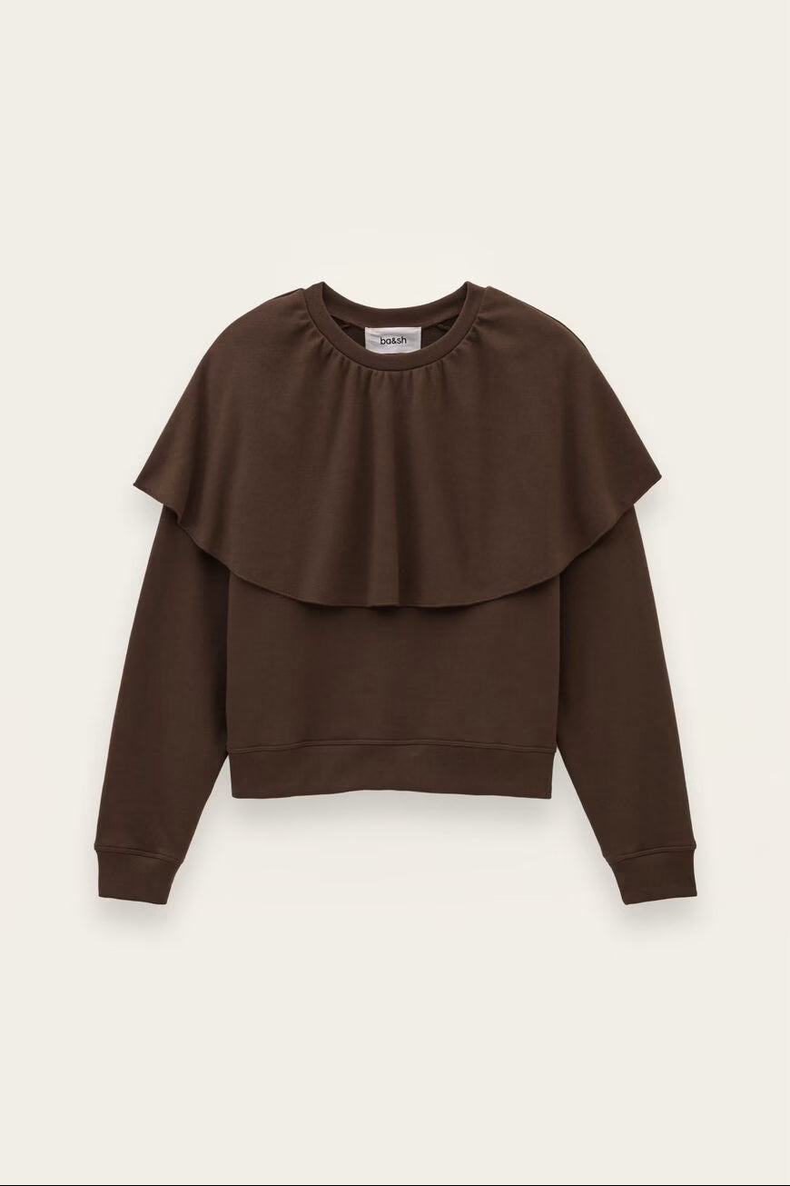 BA&SH BA&SH DEHINA SWEAT CAPE bruin