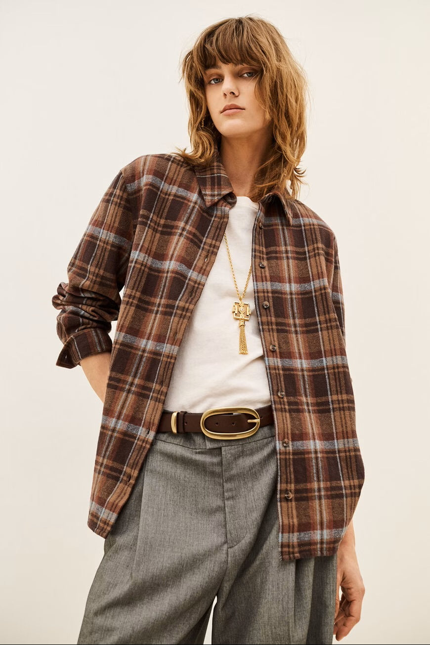 BA&SH BA&SH ROXEA SHIRT brique