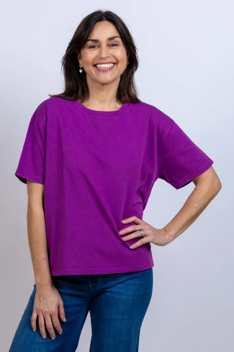 AMERICAN VINTAGE AMERICAN VINTAGE FIZ 02A T-shirt met korte mouwen - Paarspink