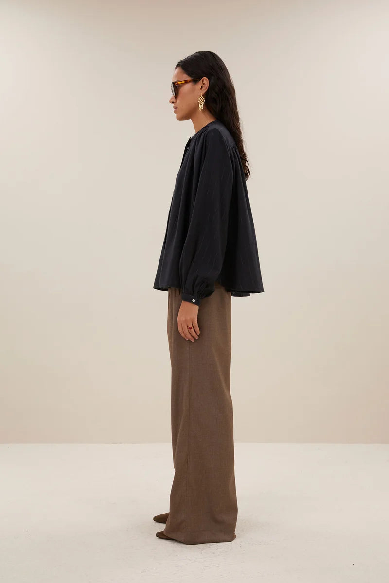 BY-BAR BY-BAR NYKA LUREX BLOUSE zwart
