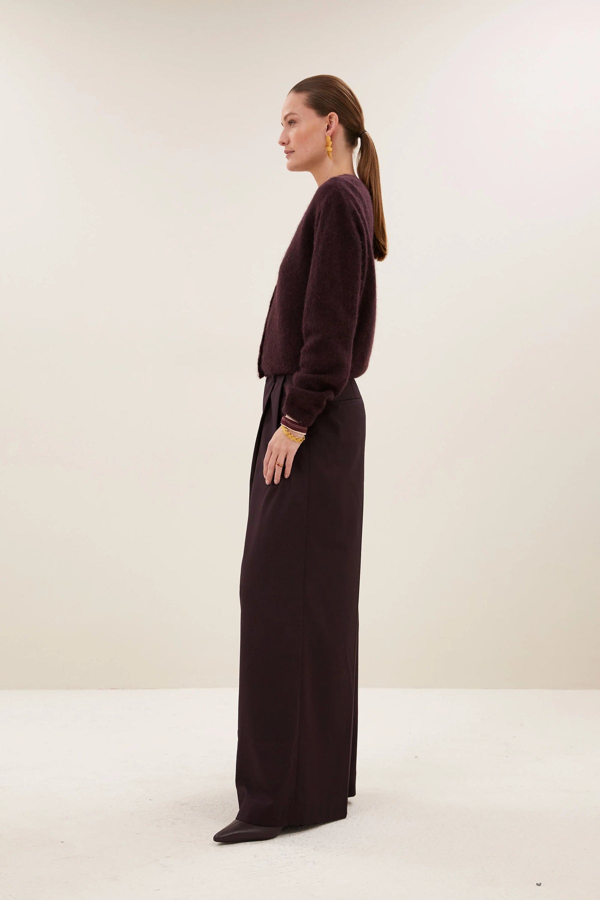 BY-BAR BY-BAR CLEO CARDIGAN donkerbordeaux
