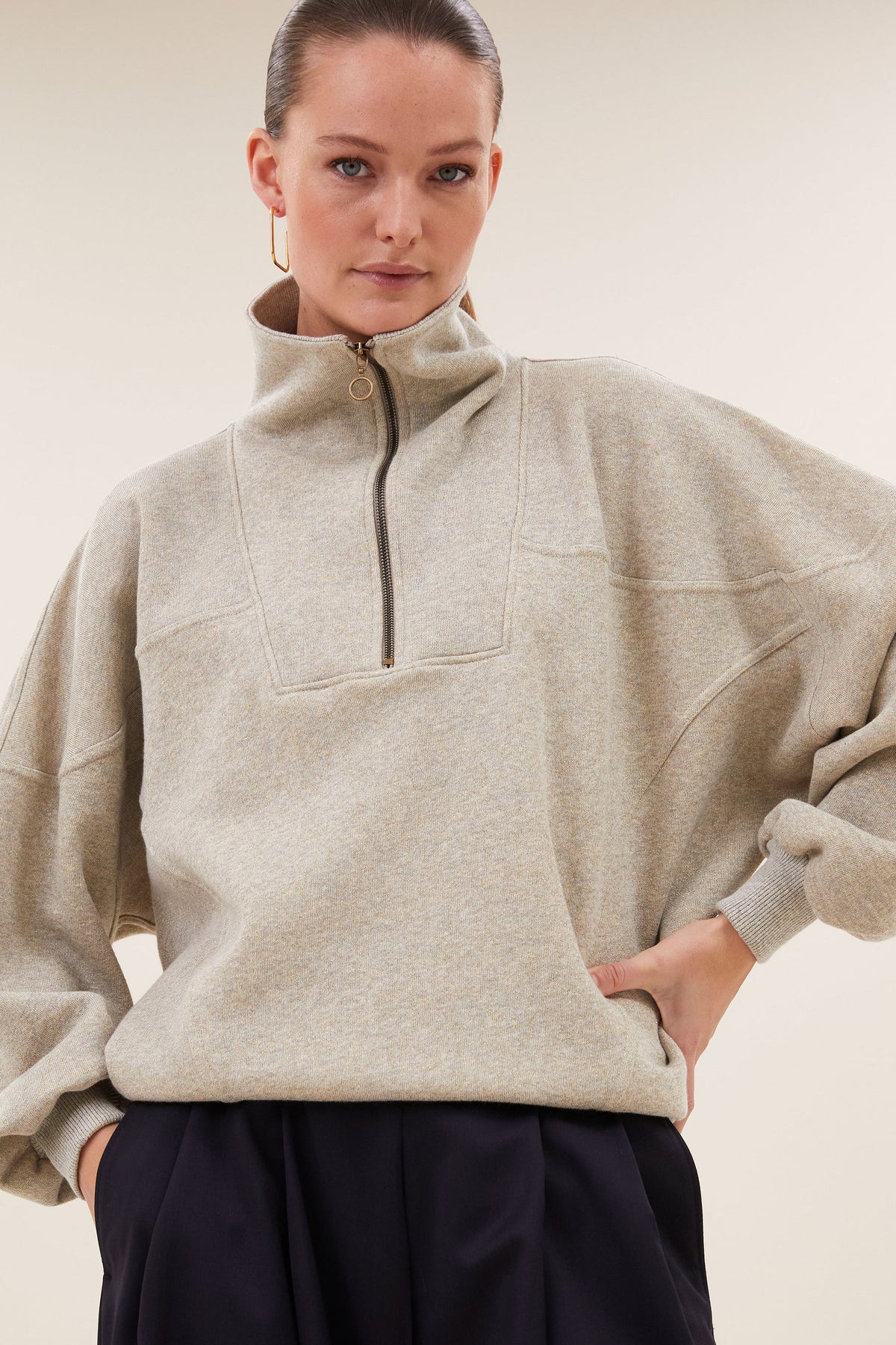 BY-BAR BY-BAR ROOS SPARKLE SWEA beige