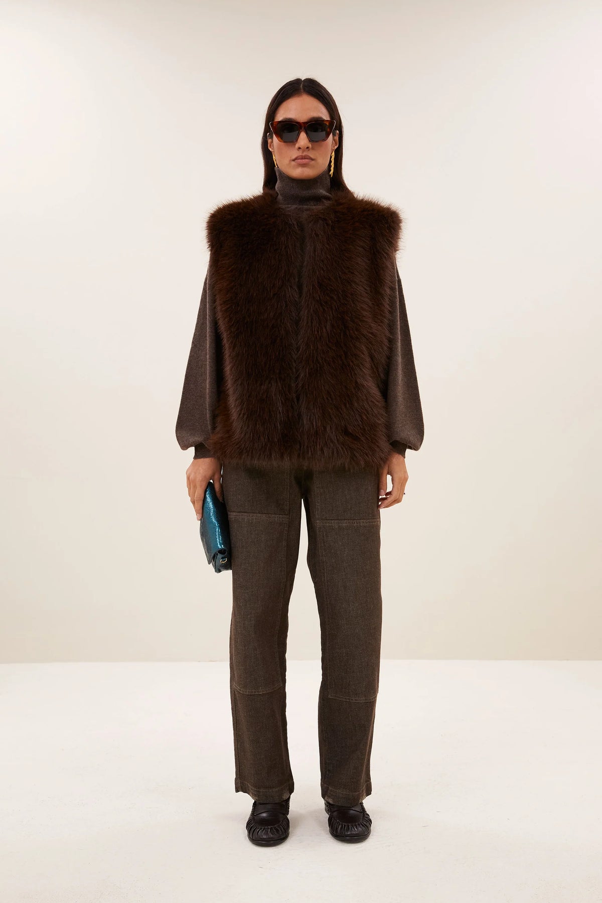 BY-BAR BY-BAR MONA FAUX FUR bruin
