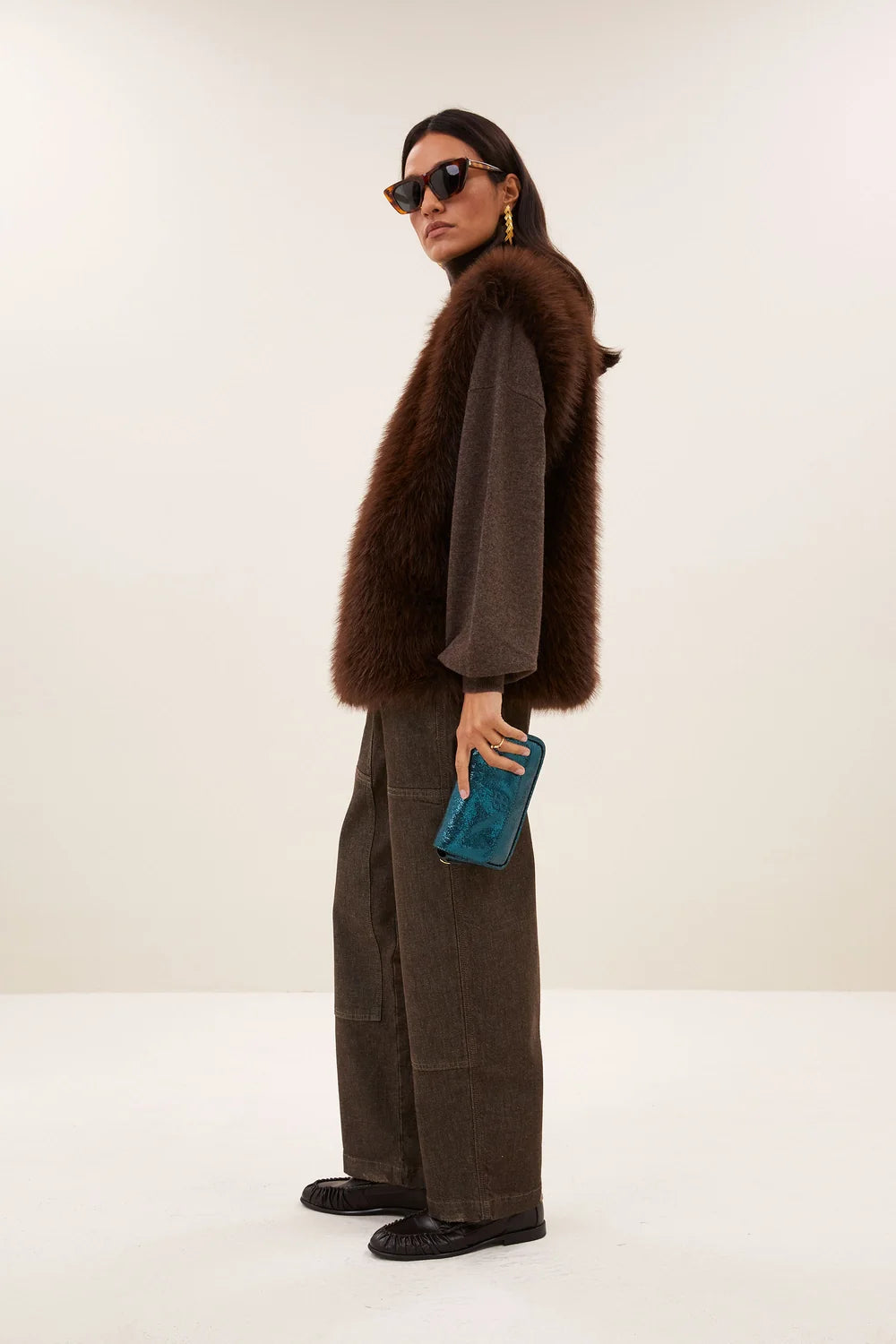 BY-BAR BY-BAR MONA FAUX FUR bruin
