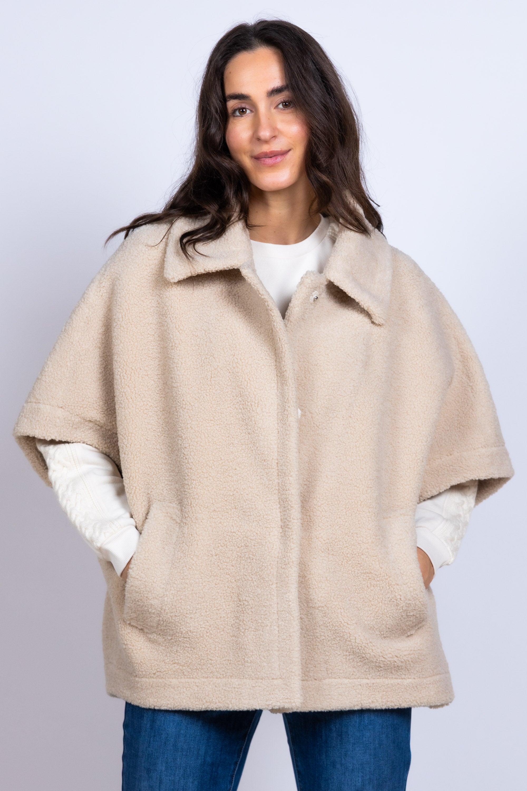 Jasje met korte mouwen - Ecru