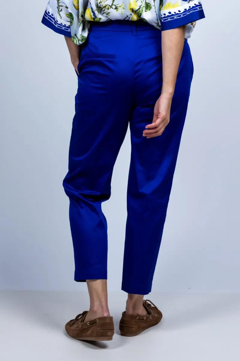 MARCCAIN COLLECTIE MARCCAIN COLLECTIE AA.81.02 W05 Broek met gulp - Kobaltblauw