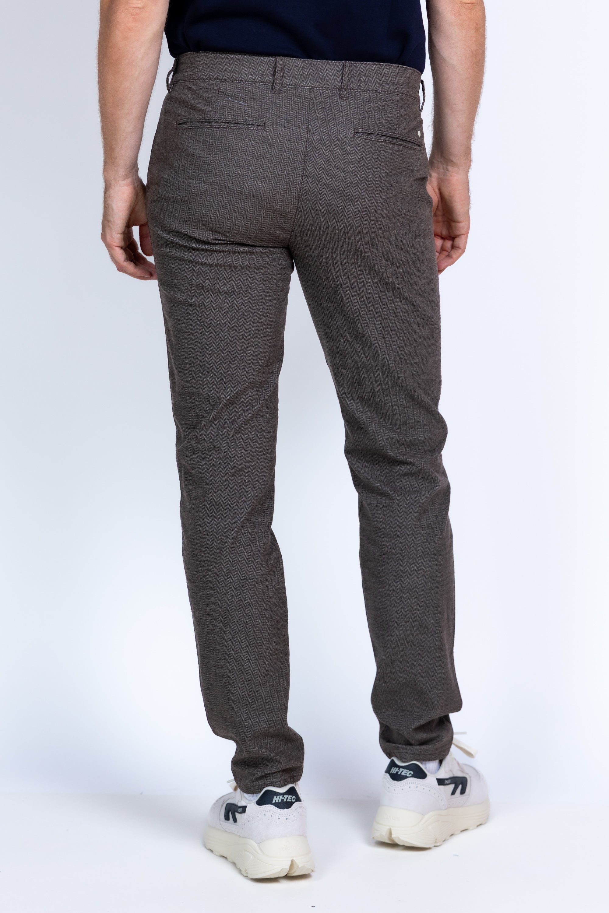 Chino met rits - Bruin