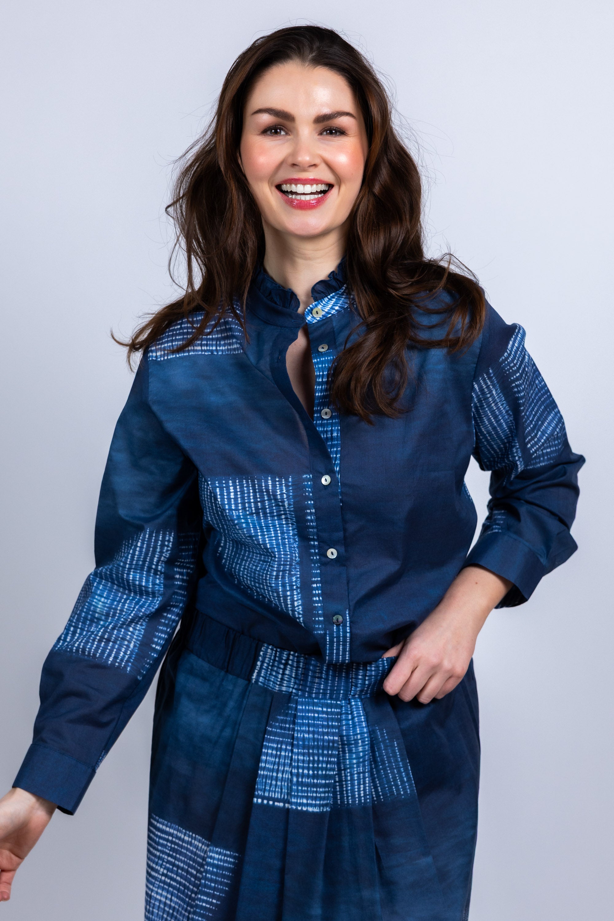 Blouse met print - Marine
