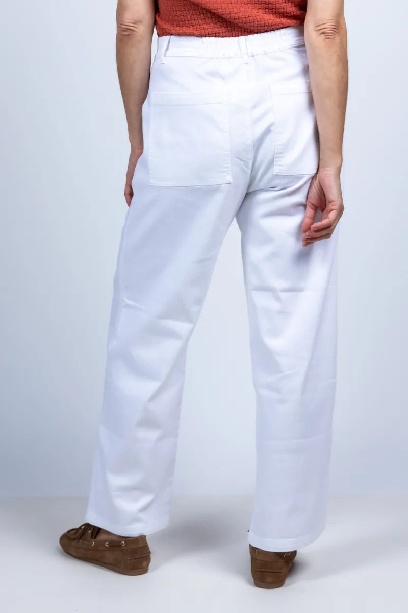 PENN & INK PENN & INK S26Z851 Broek met zakken - Wit