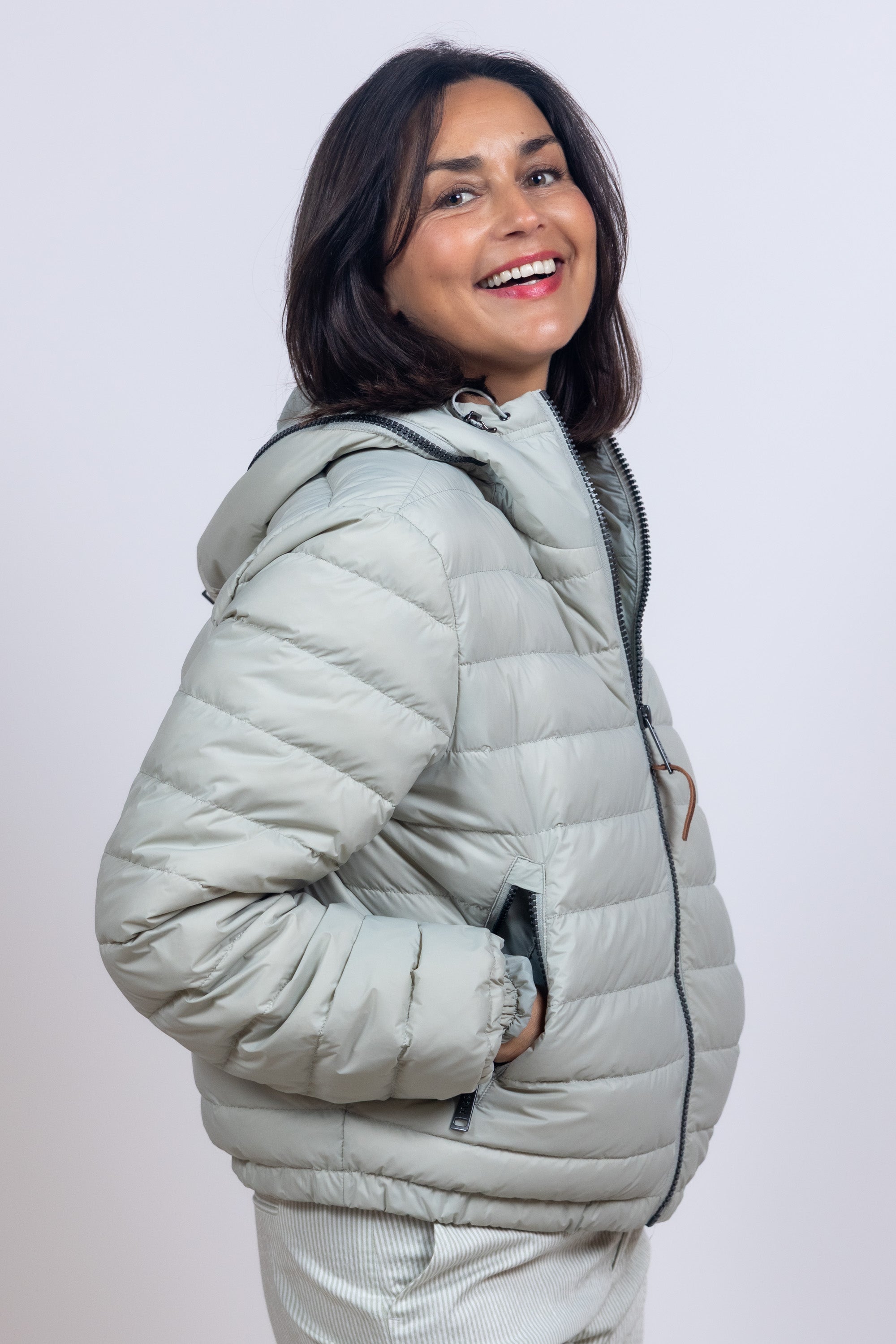 Gewatteerde jas - Khaki