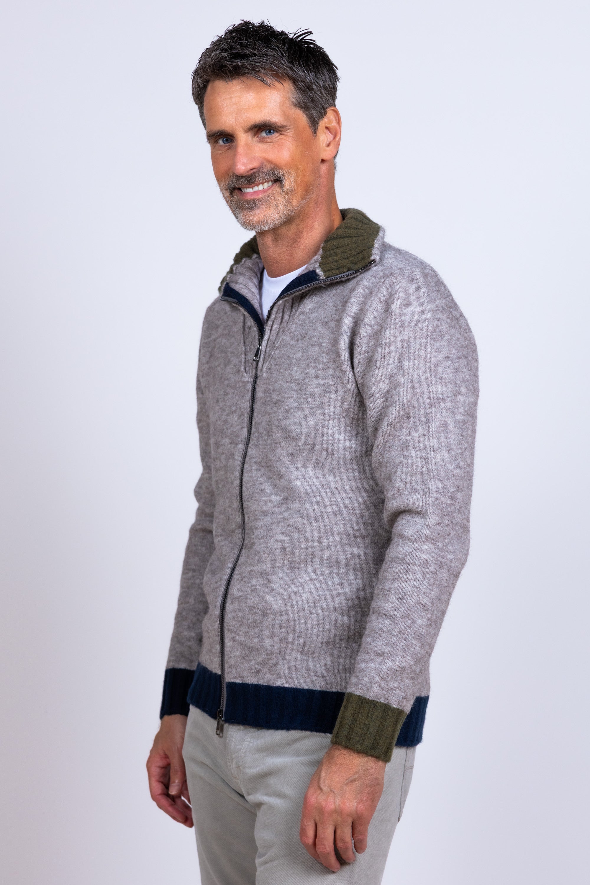 Vest met rits - Lichtgrijs