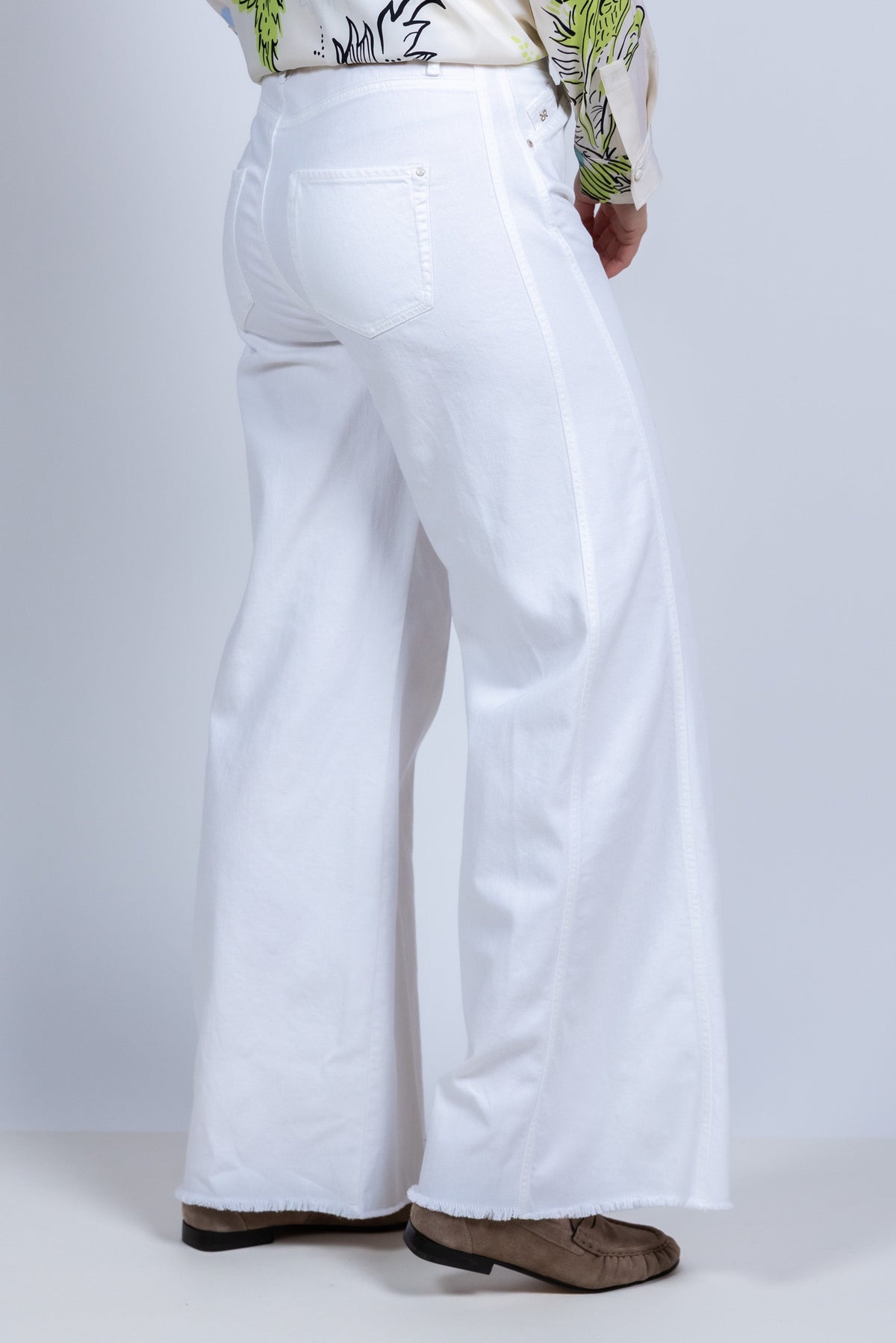 RAFFAELLO ROSSI RAFFAELLO ROSSI 9391 SENA P Wijde broek - Wit