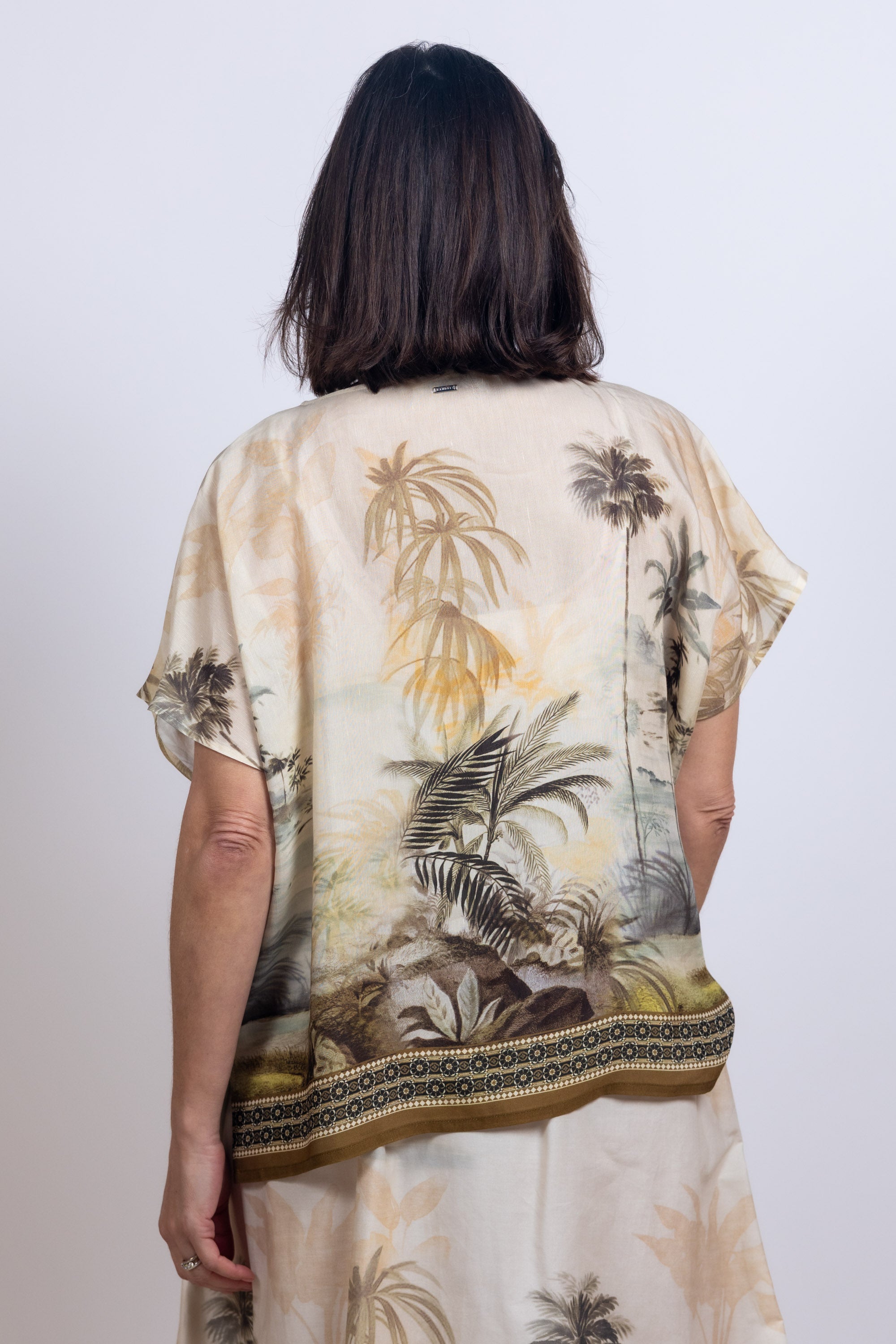 Blouse met print - Champagne