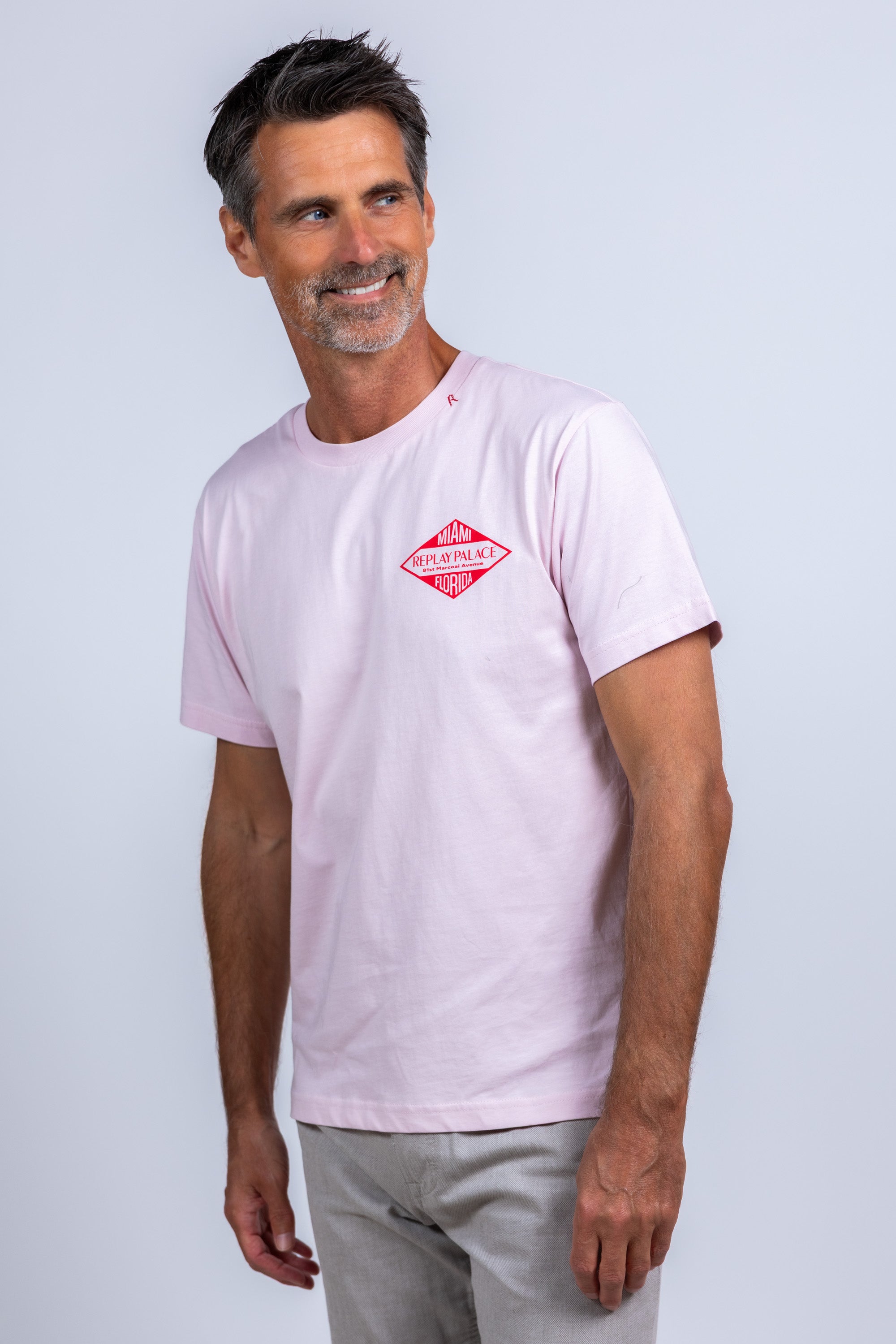 T-shirt met print - Pink/cyclaam