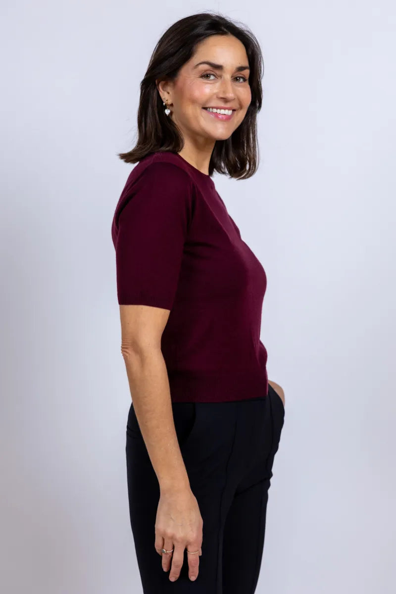 WEEKEND BY MAX MARA WEEKEND BY MAX MARA MAREA Trui met korte mouwen - Donkerbordeaux