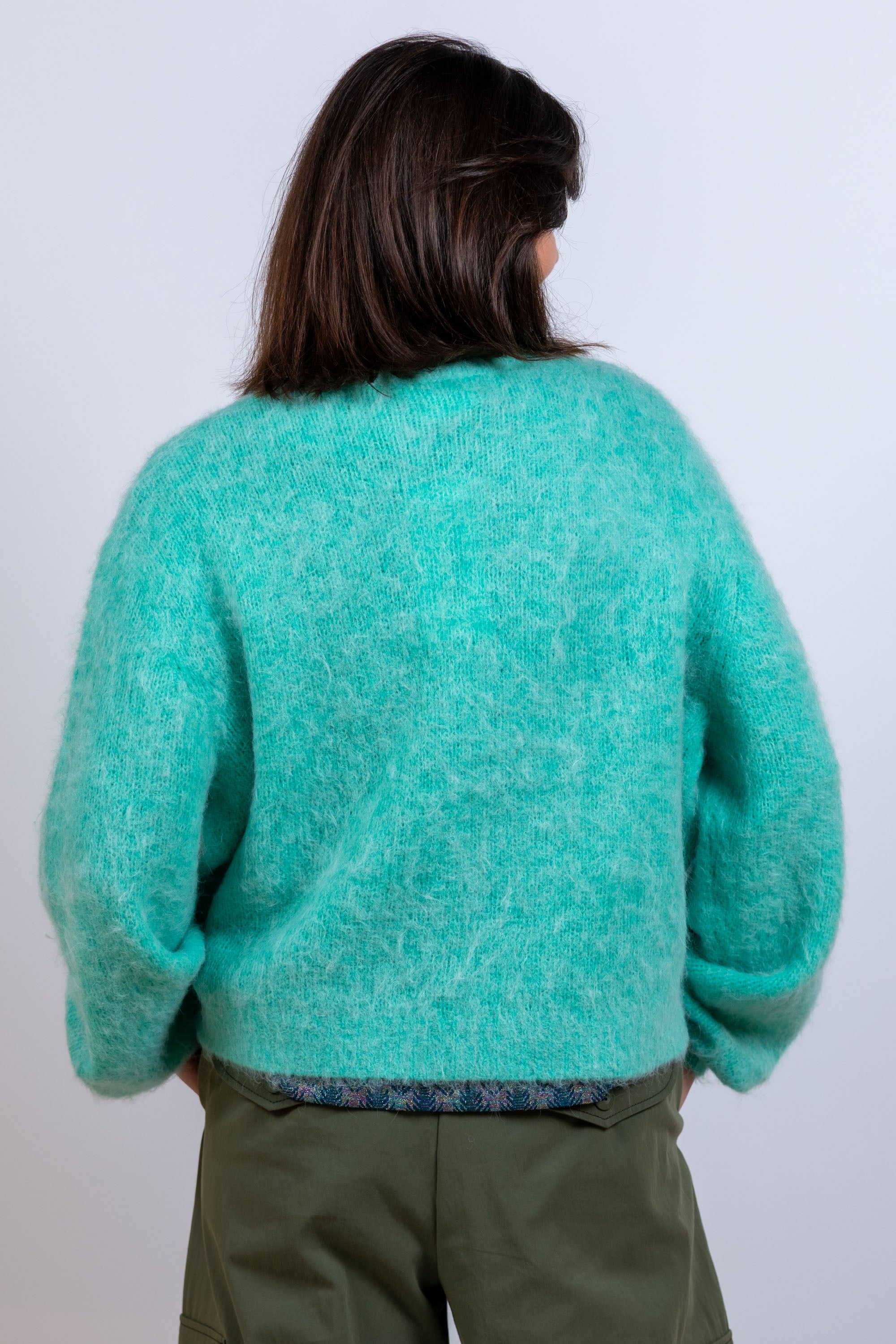 Vest met knopen - Mint