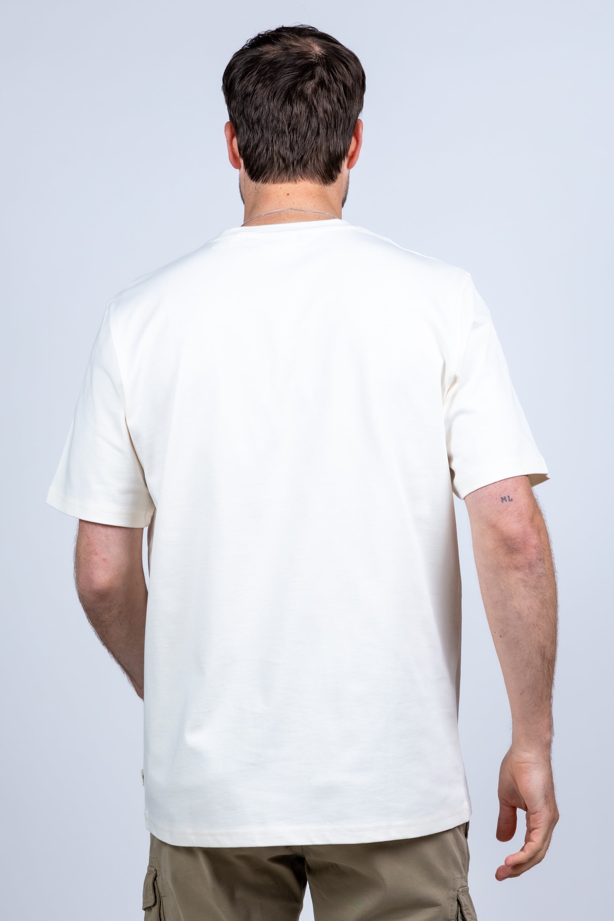 T-shirt met print - Ecru