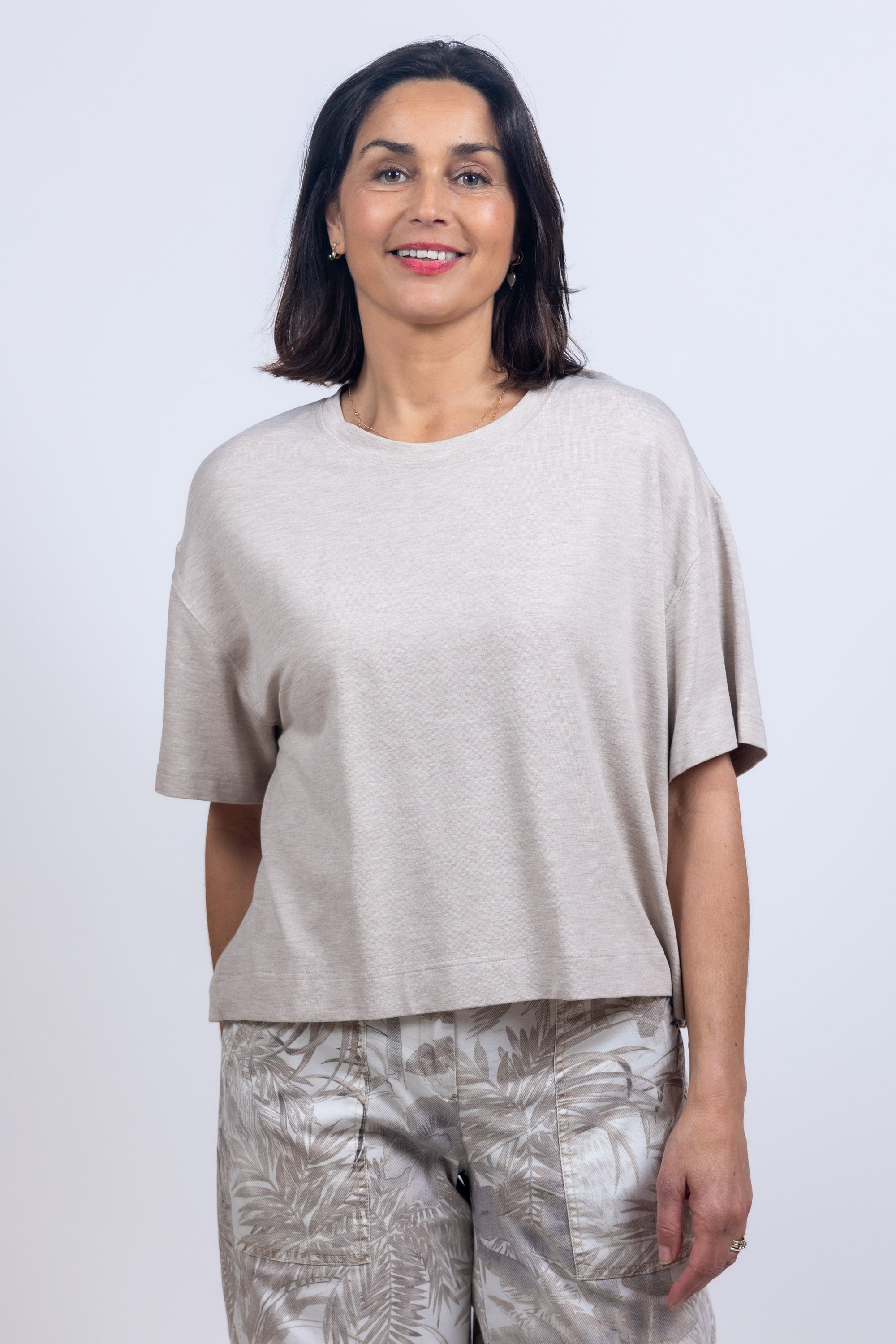 T-shirt met korte mouwen - Beige