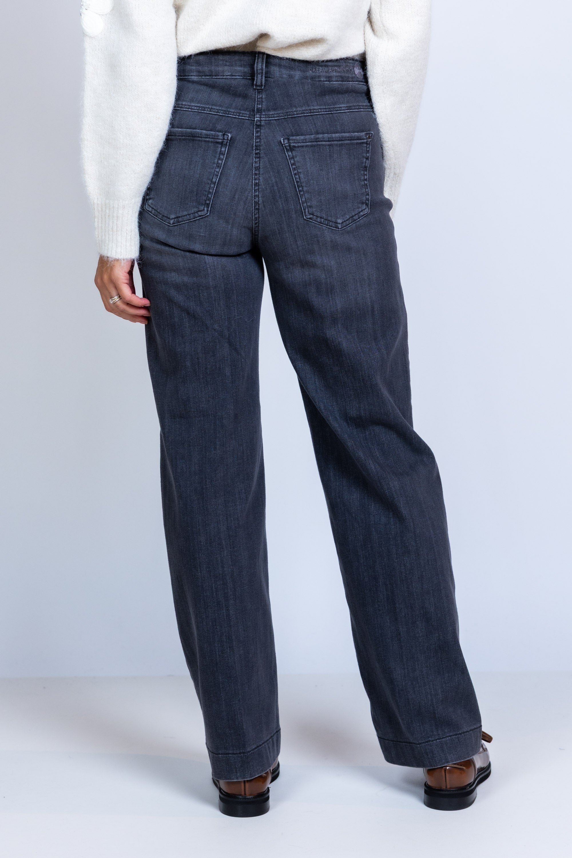 Jeans met rechte pijpen - Grijsdenim