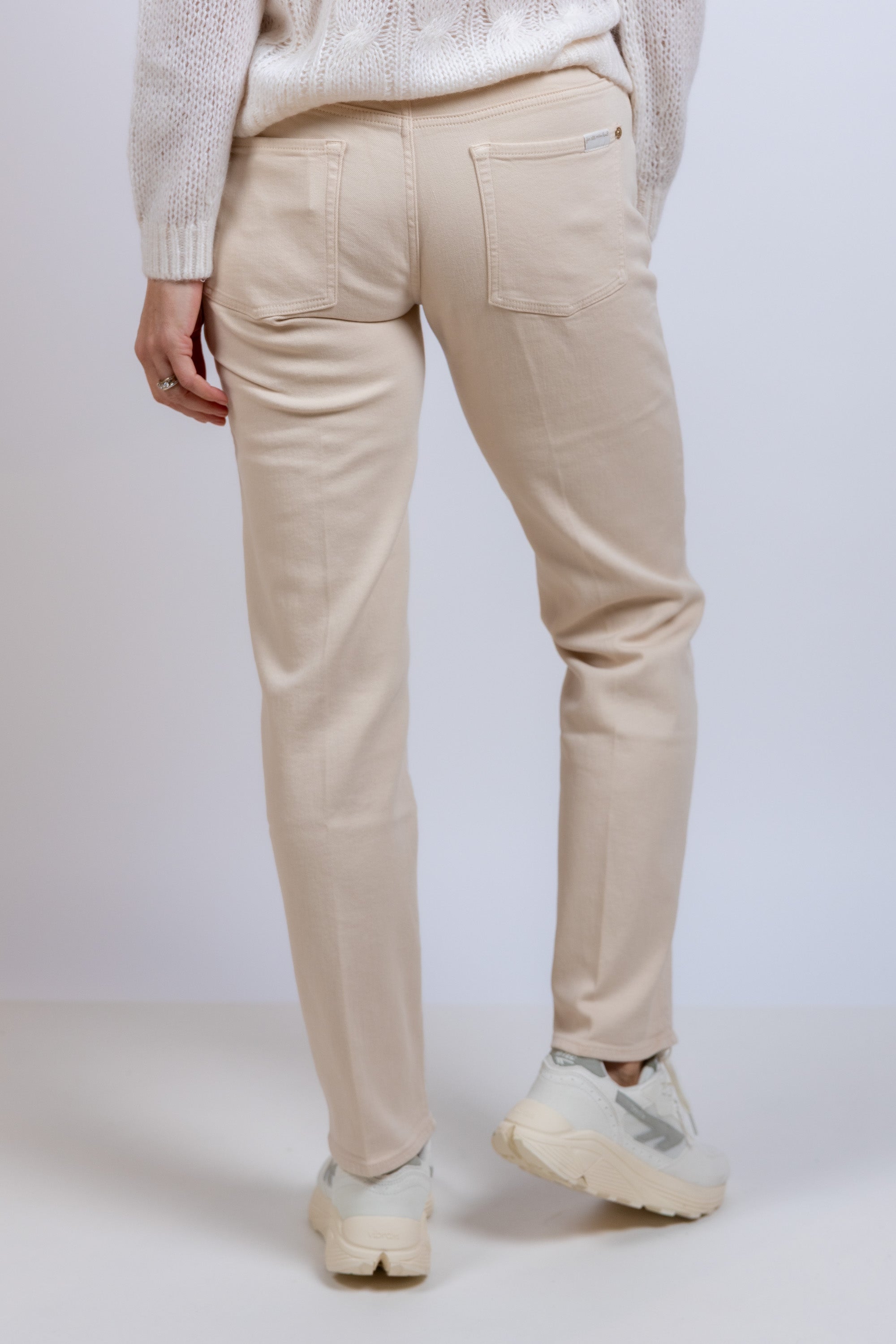 Broek met rechte pijpen - Beige