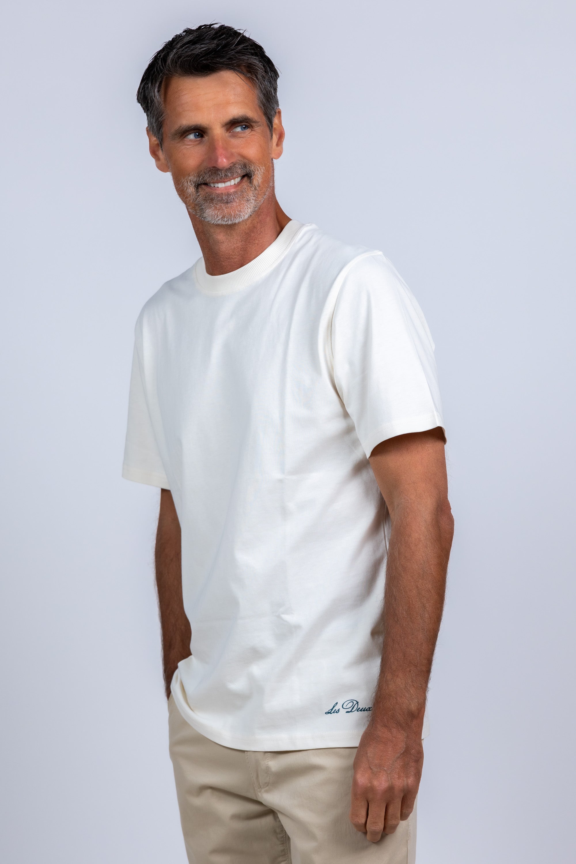 T-shirt met ronde hals - Ecru