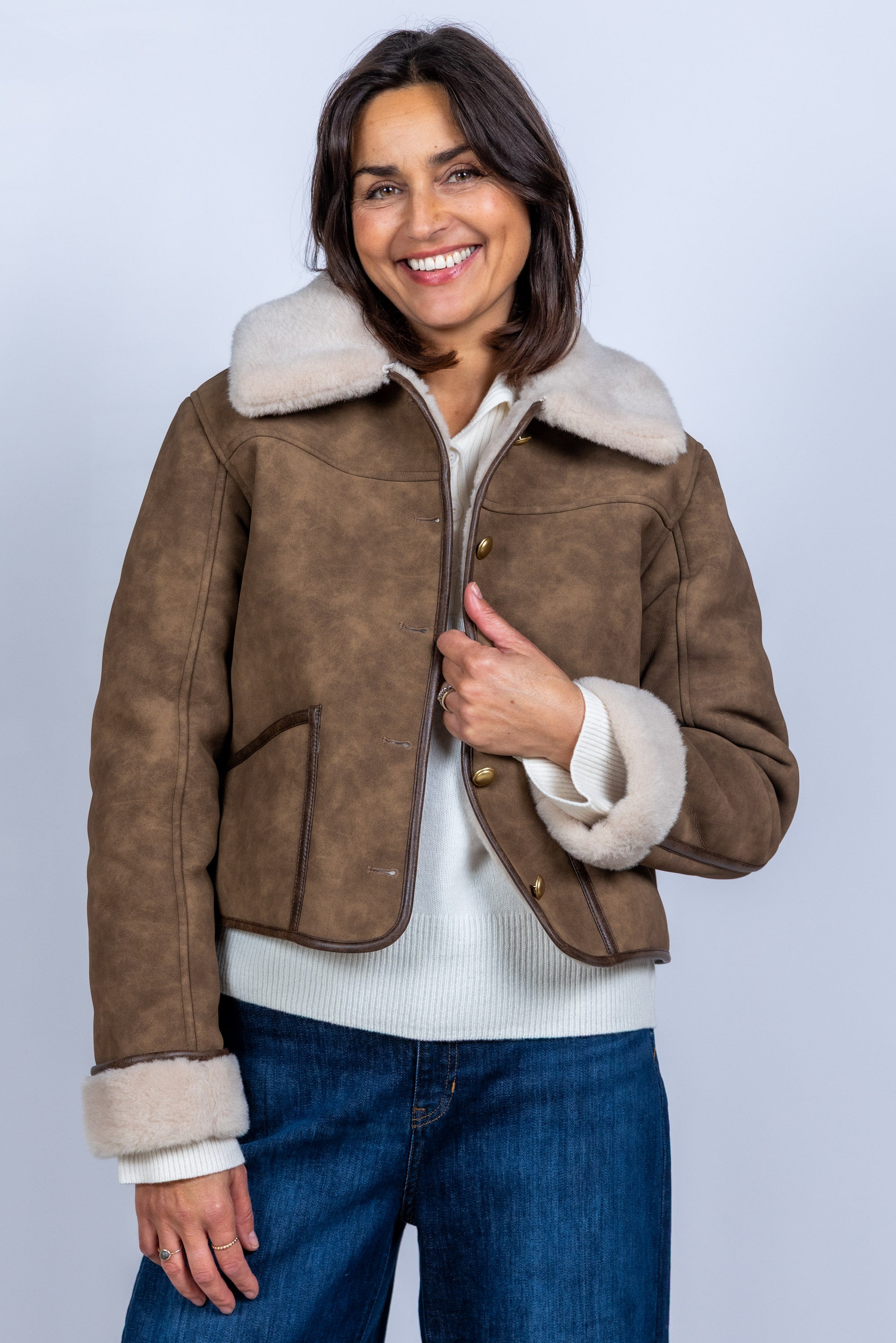 Jasje met kraag - Taupe