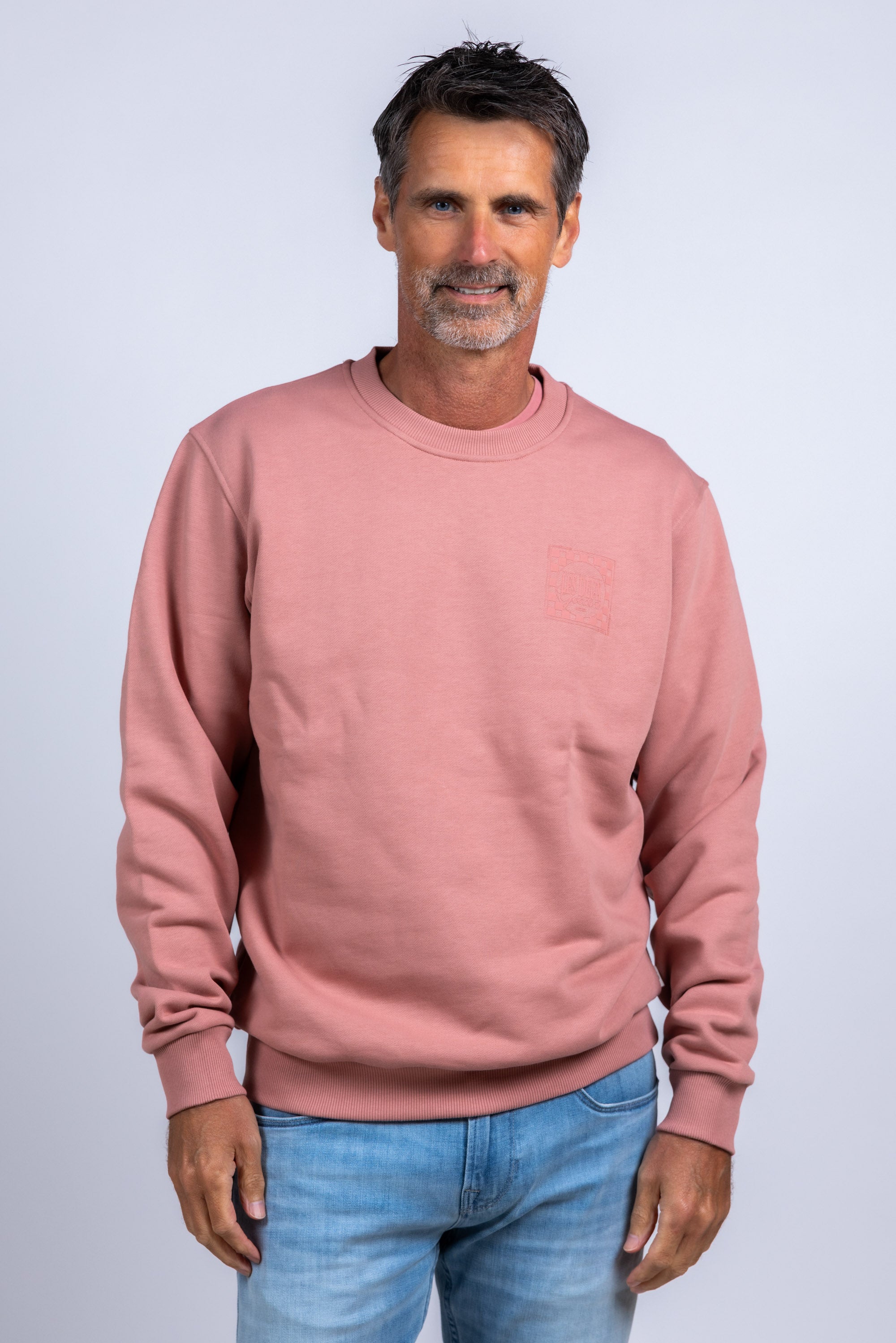 Sweater met ronde hals - Oudroze