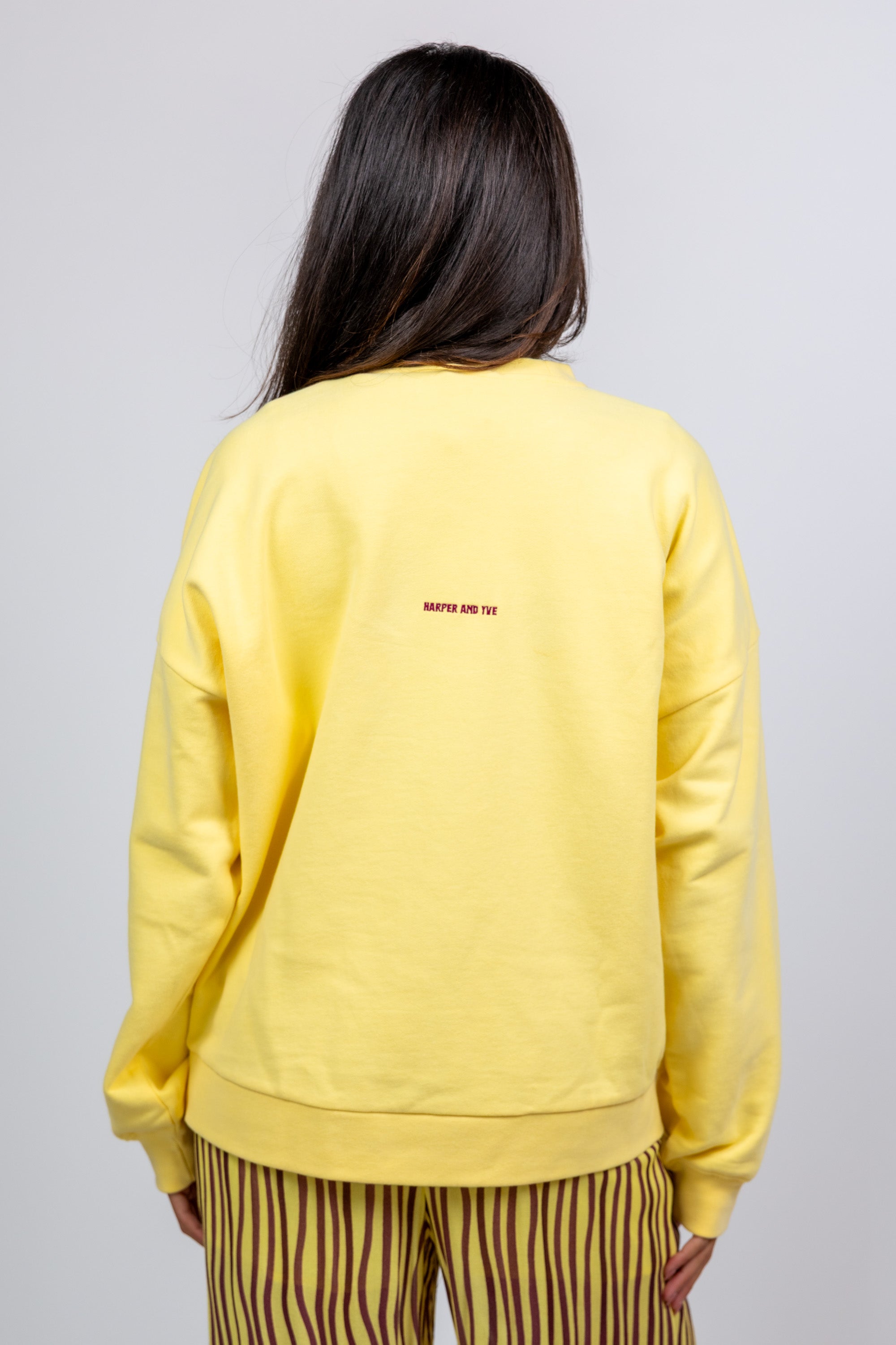 Sweater met print - Geel