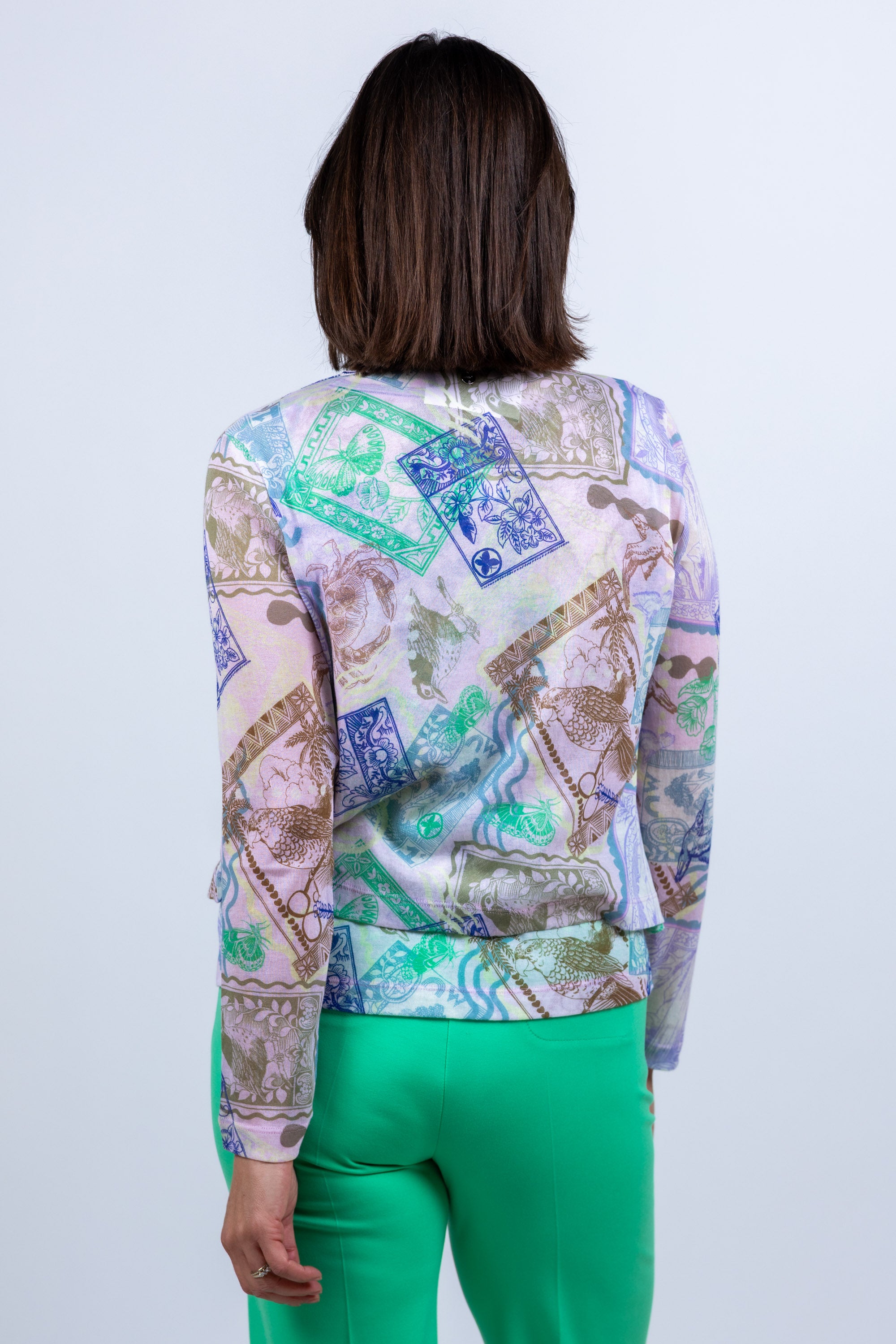 Vest met print - Roze