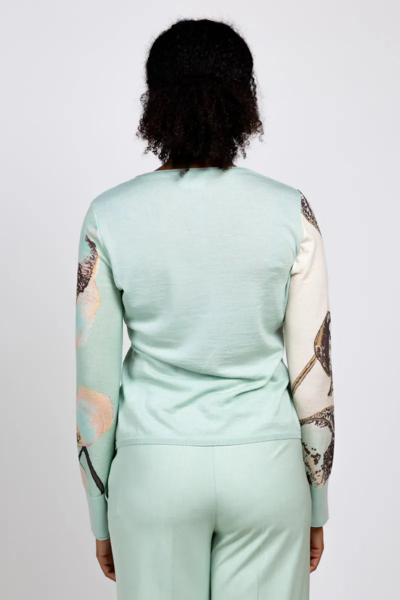 MARCCAIN COLLECTIE MARCCAIN COLLECTIE BC.41.08 M25 Trui met print - Mint