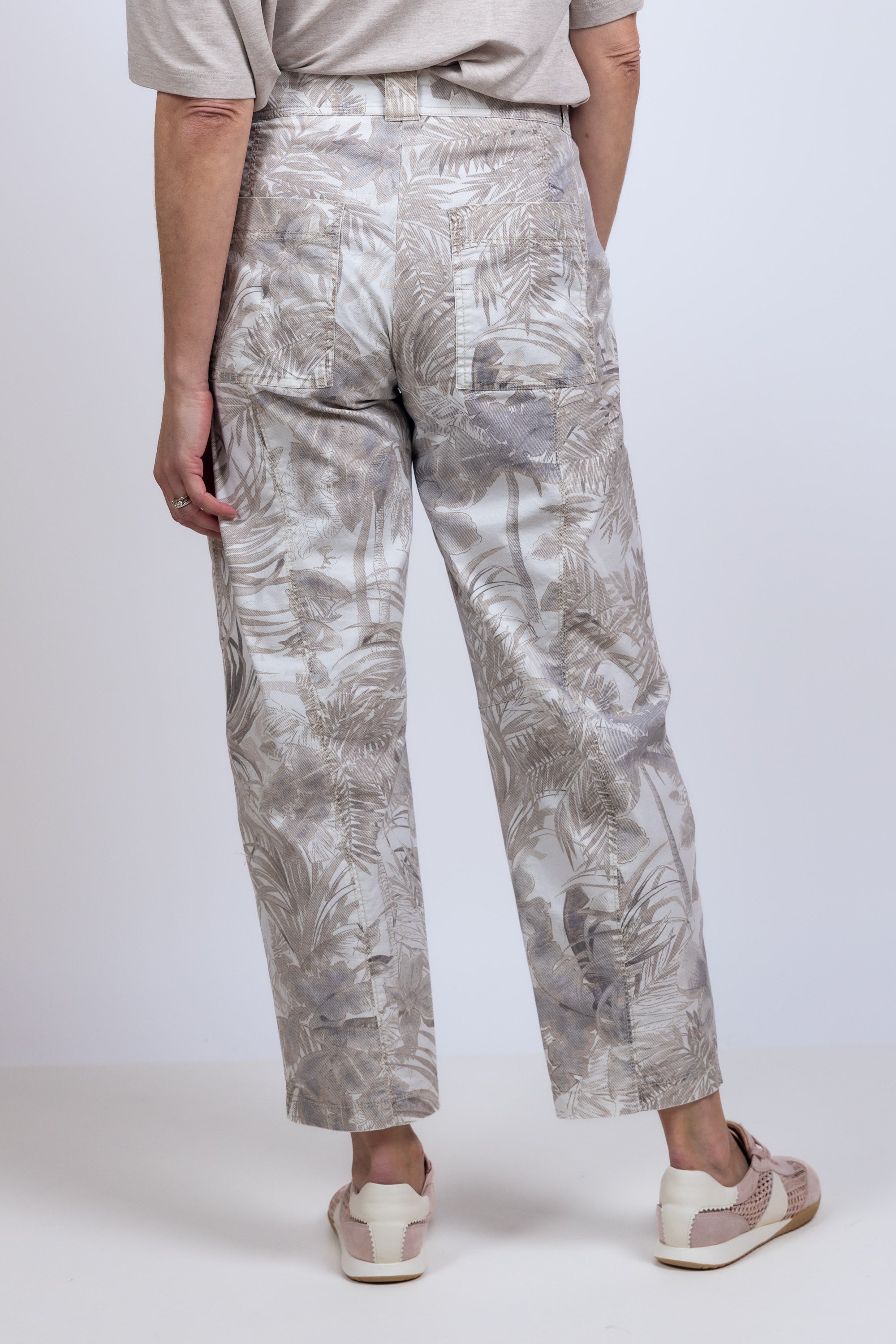 Broek met print - Beige
