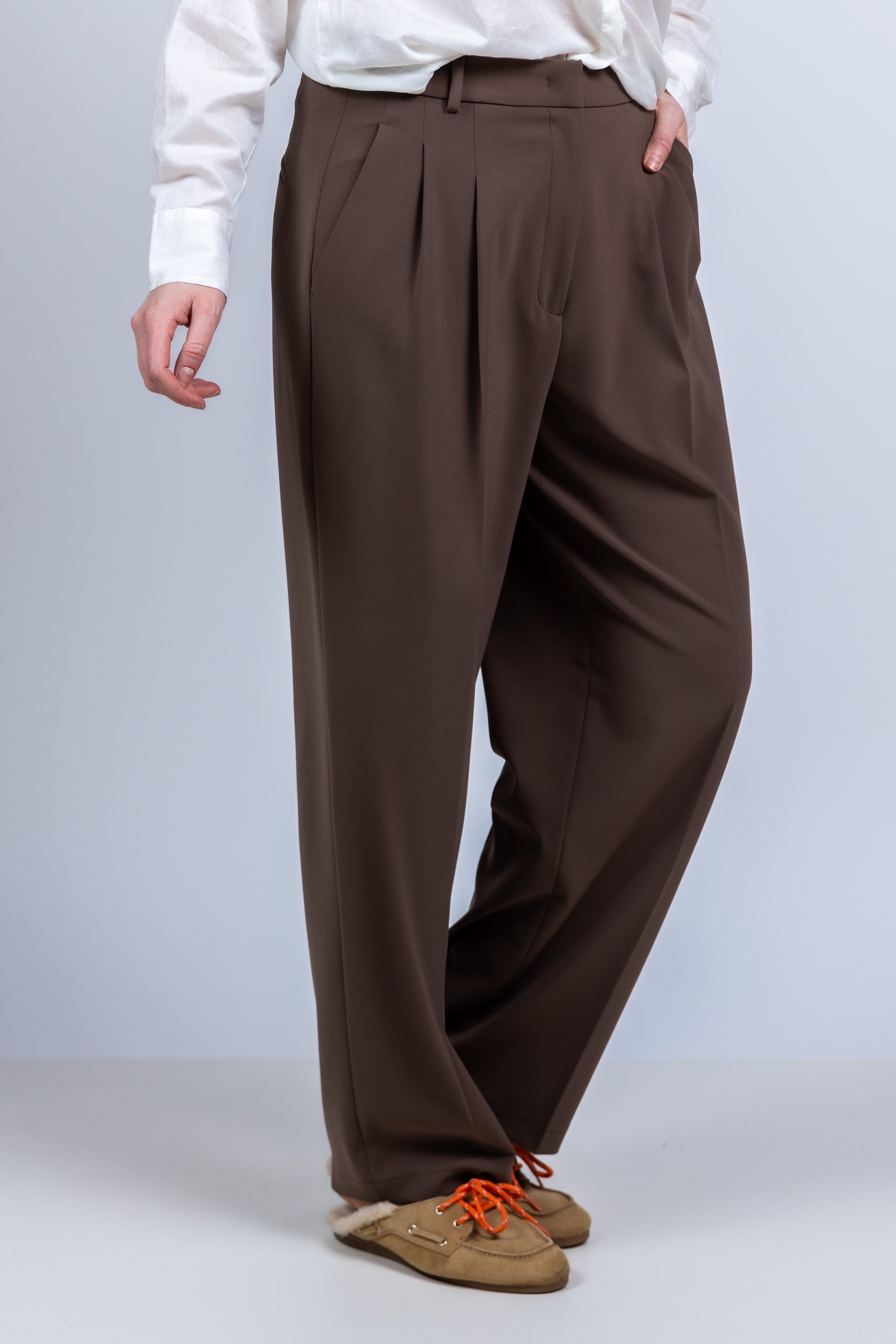 Wijde pantalon - Bruin