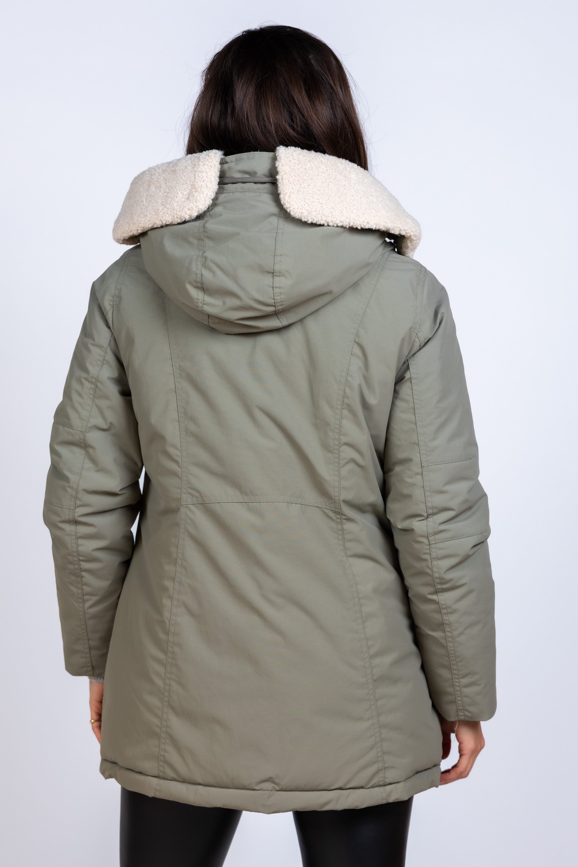 Parka met capuchon - Flessegroen