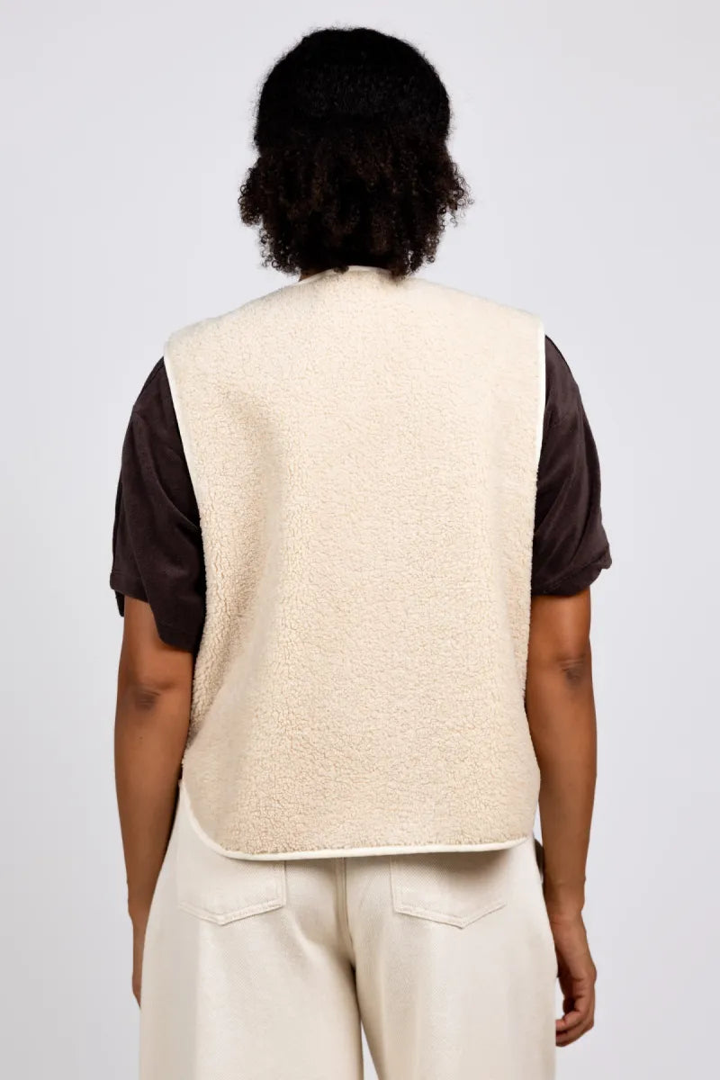 SOEUR SOEUR FUSIL Teddy gilet - Ecru