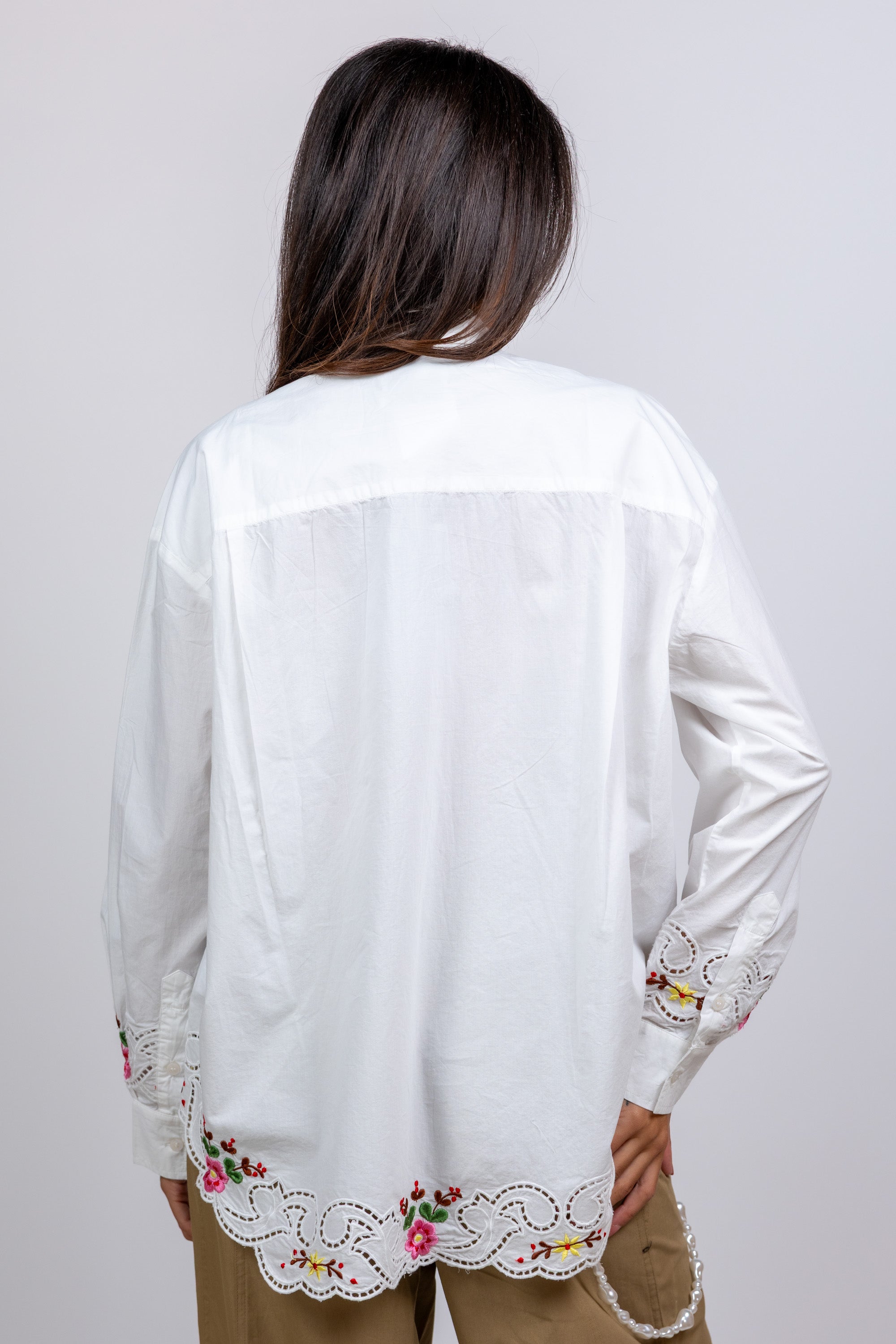 Blouse met borduursels - Wit