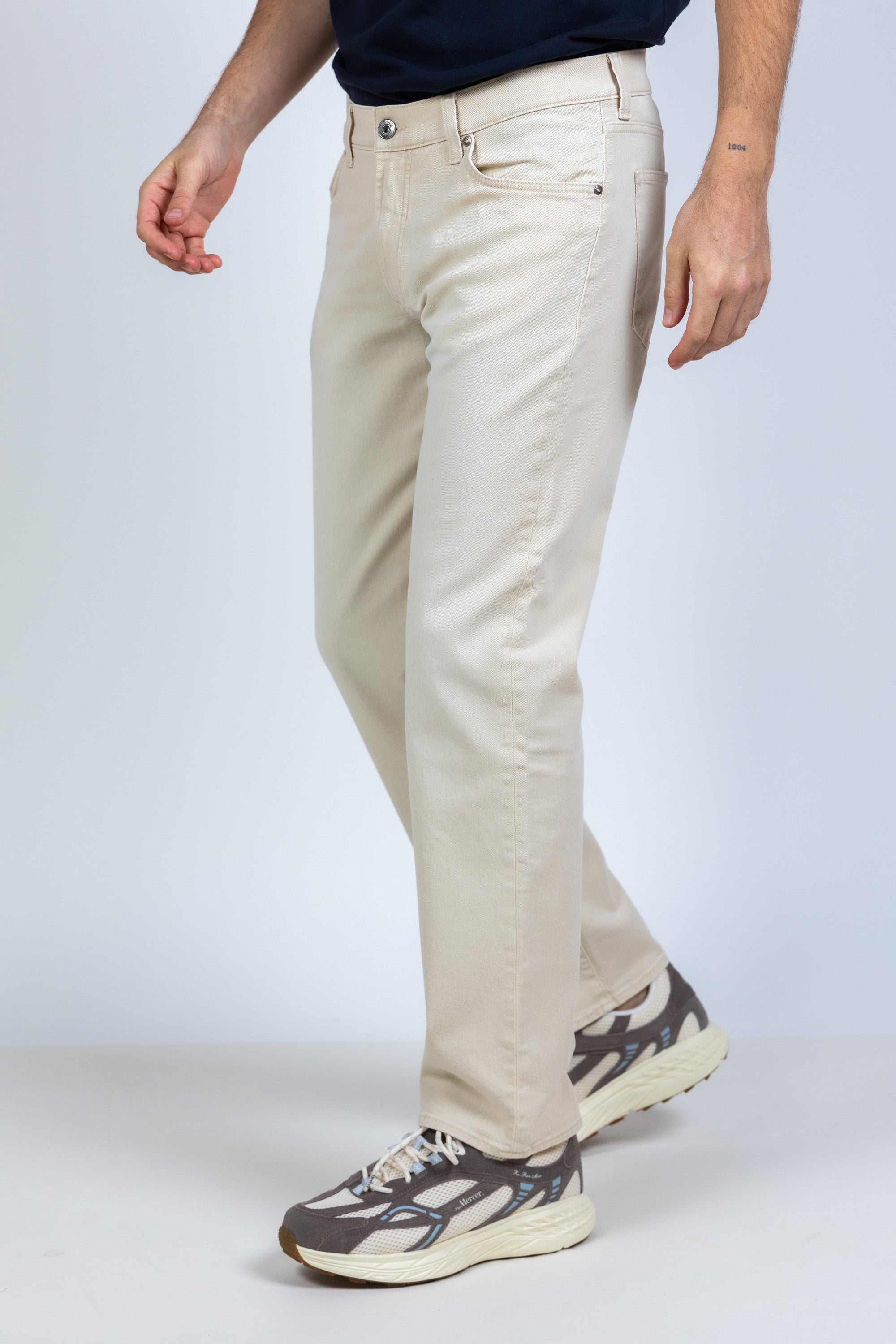 Jeans met rechte pijpen - Ecru