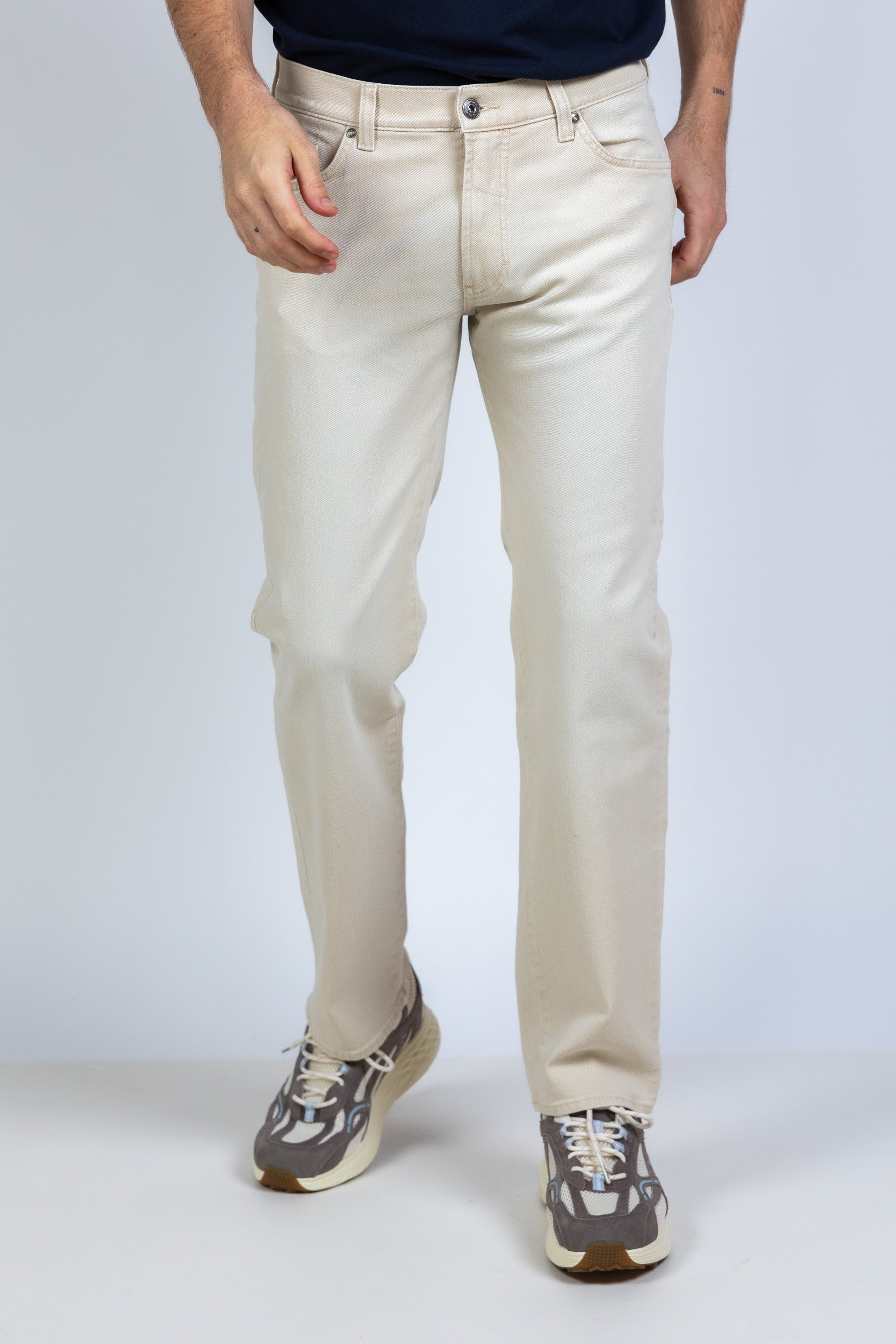 Jeans met rechte pijpen - Ecru