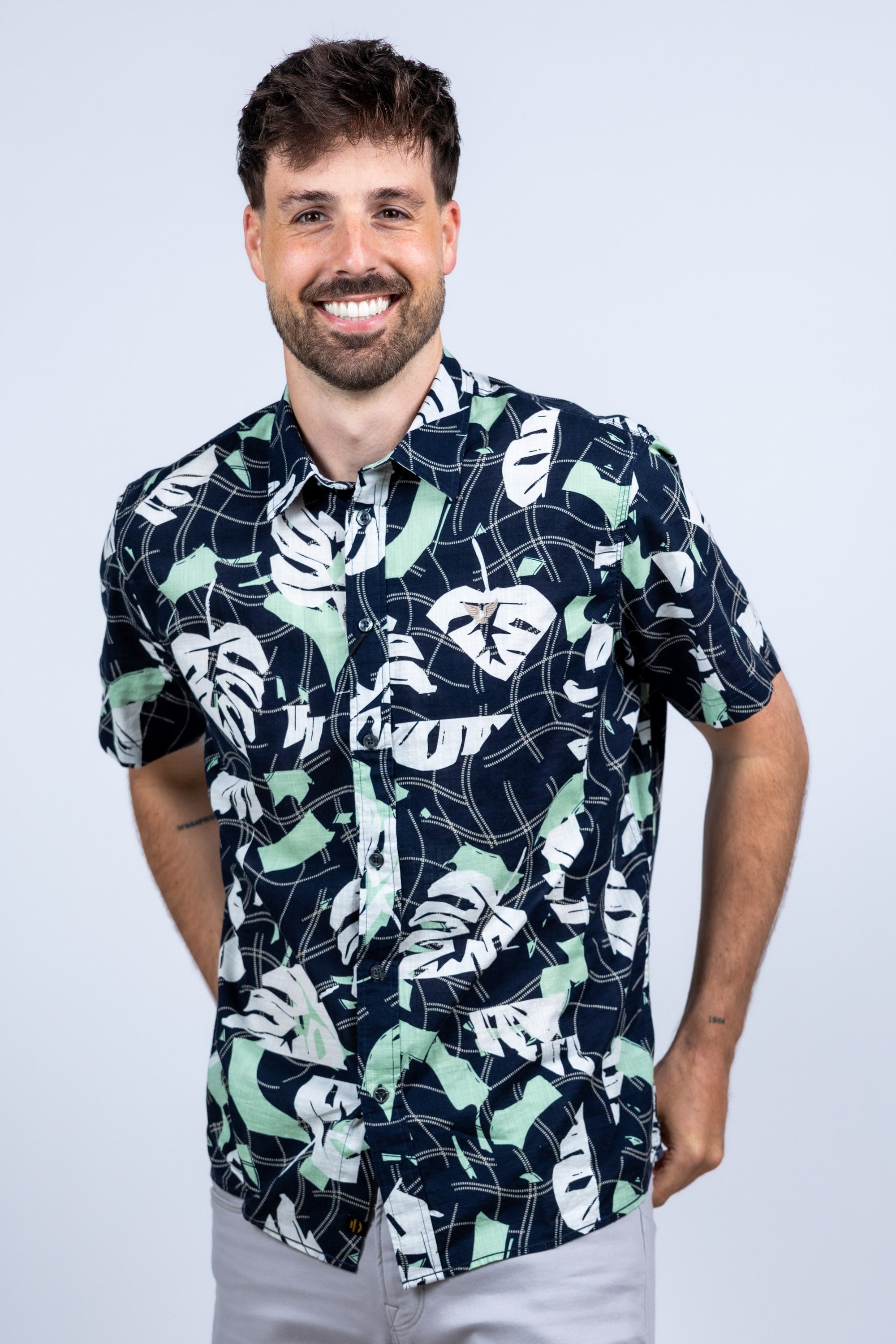Overhemd met print - Marine