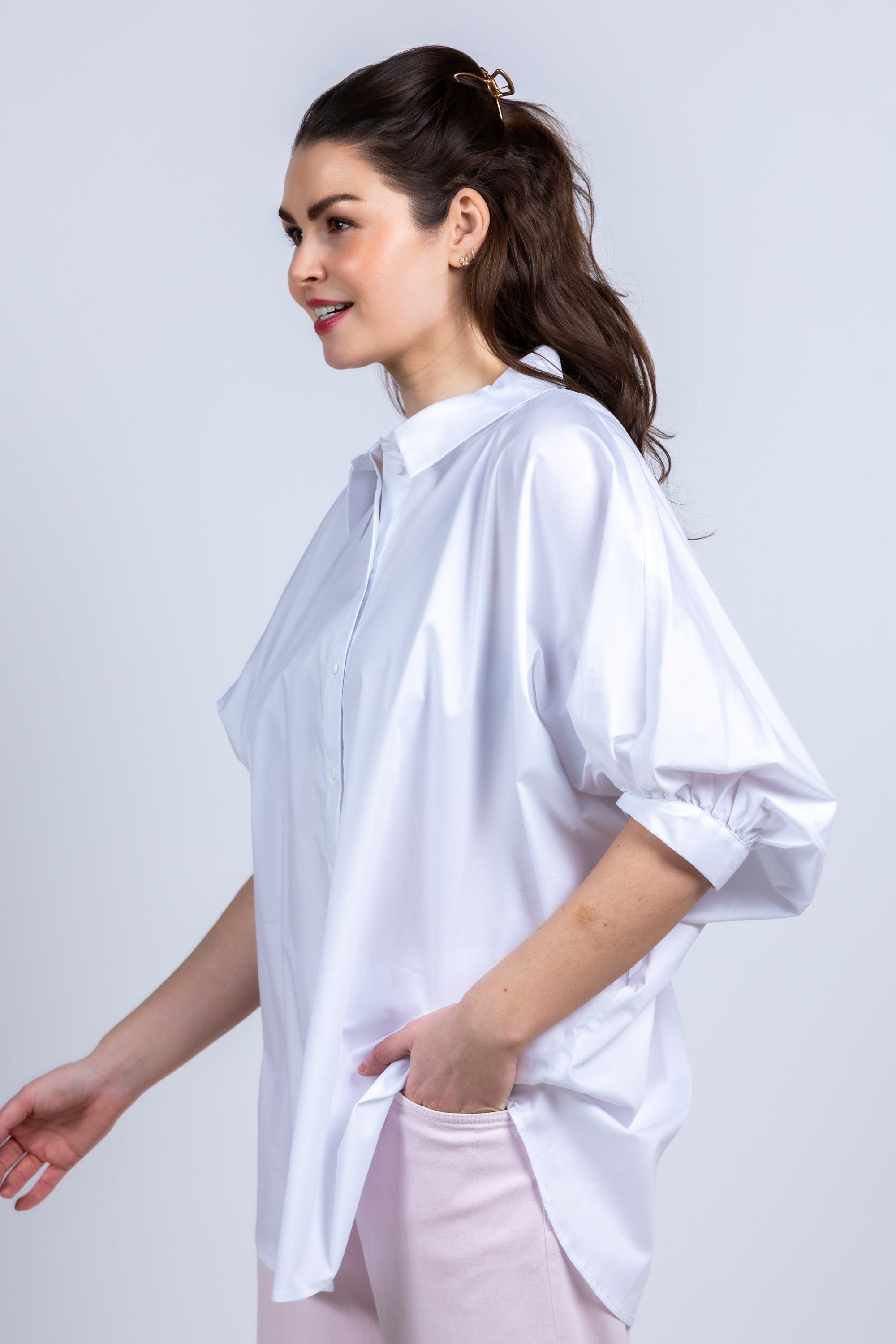 Blouse met knopen - Wit