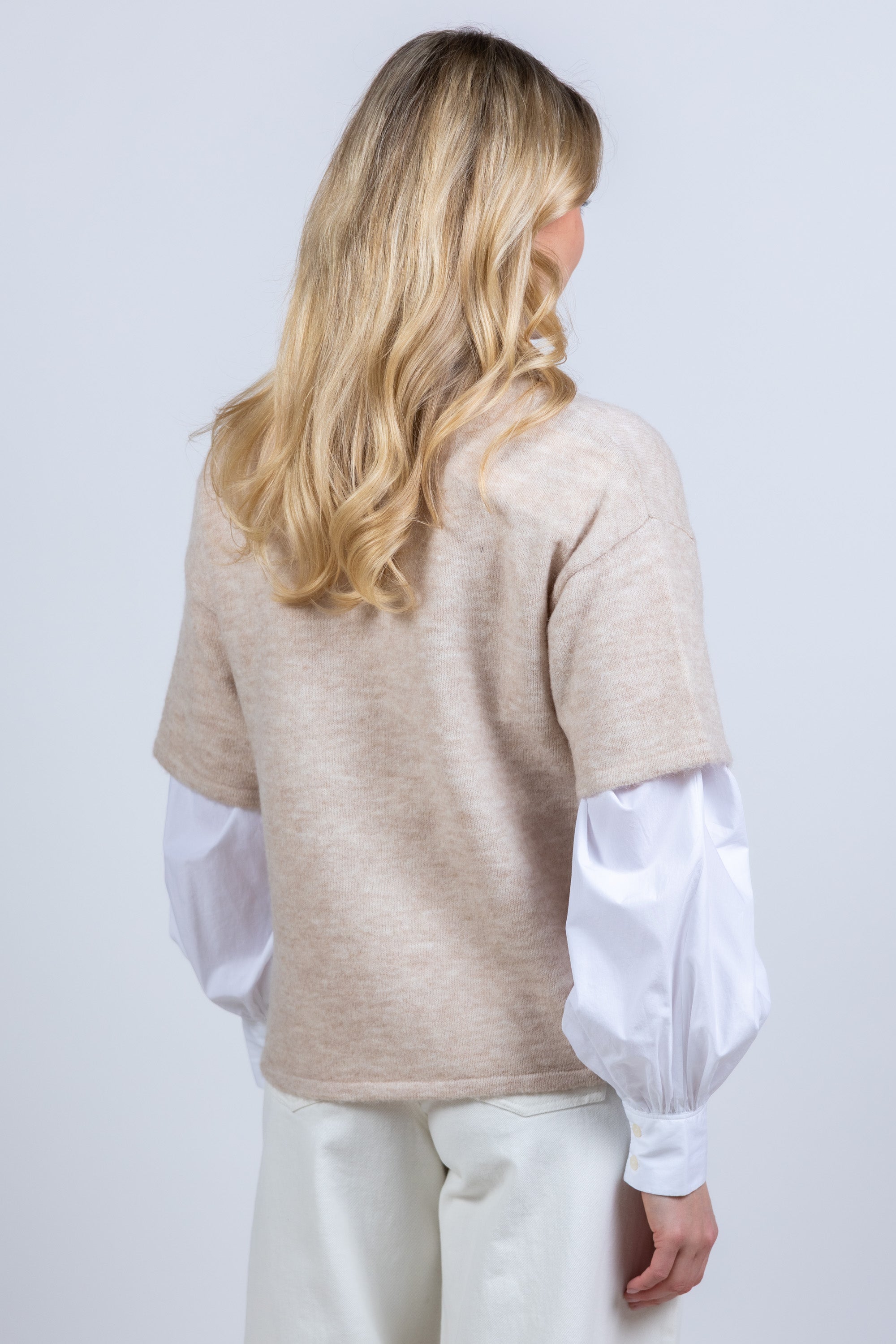 SELECTED LULU 16099935 SELECTED LULU 16099935 Trui met korte mouwen - Beige