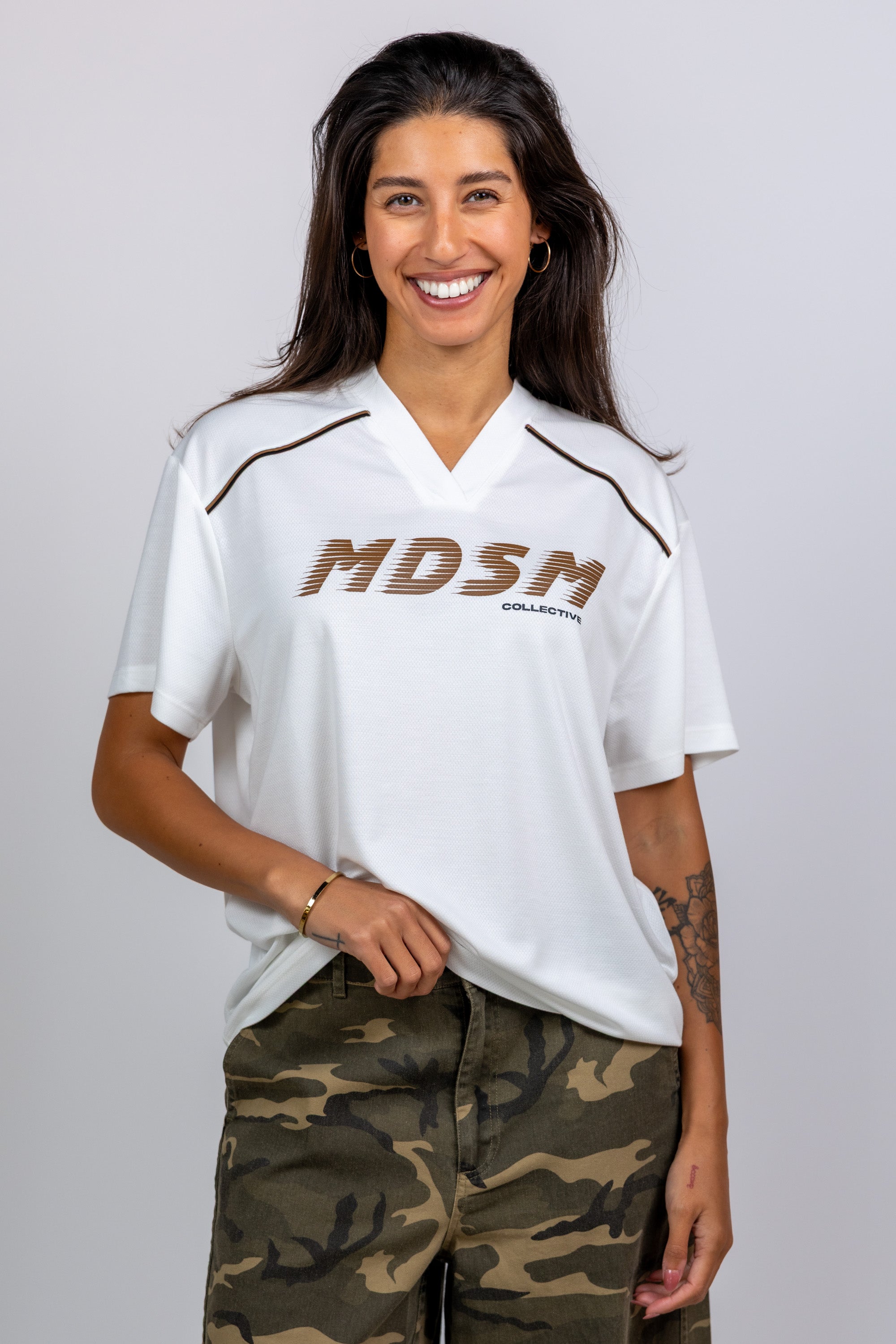 T-shirt met print - Ecru