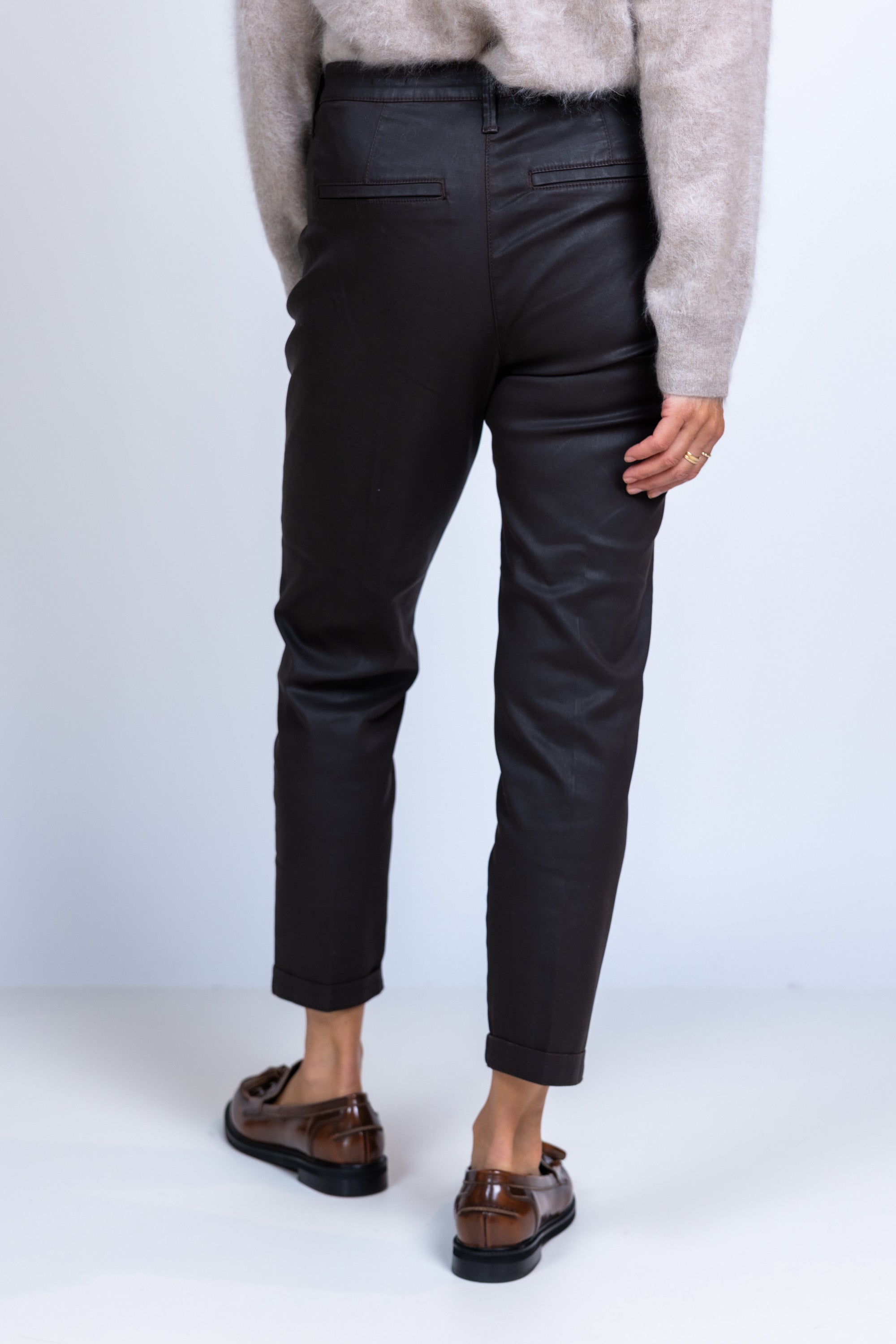 Broek met omslag - Bruin