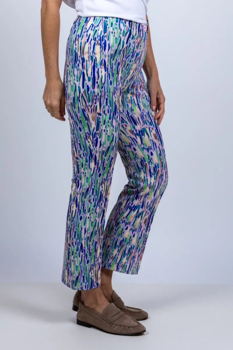 MARCCAIN COLLECTIE MARCCAIN COLLECTIE AC.81.65 J09 Broek met print - Roze