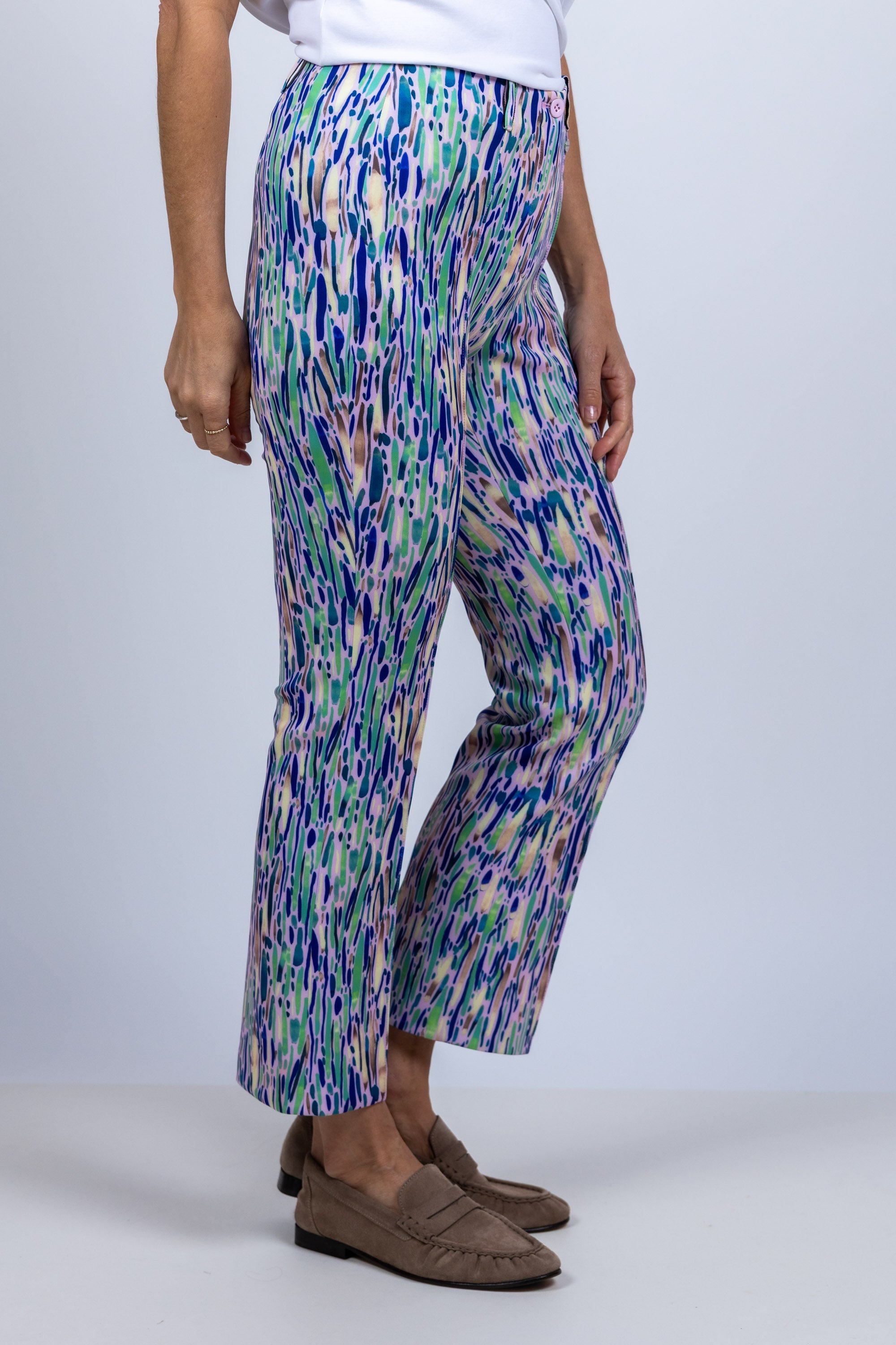 Broek met print - Roze