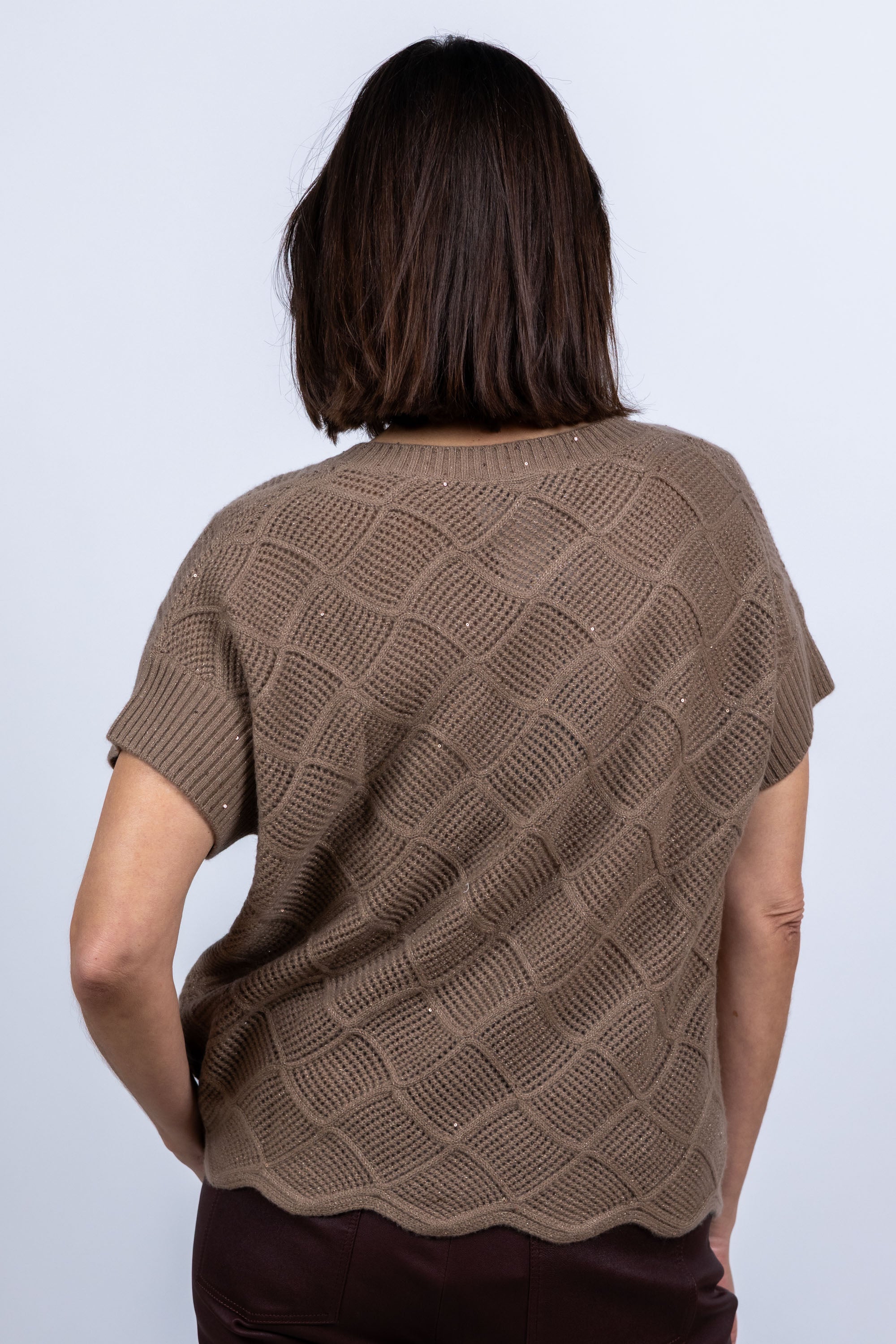 Trui met patroon - Camel